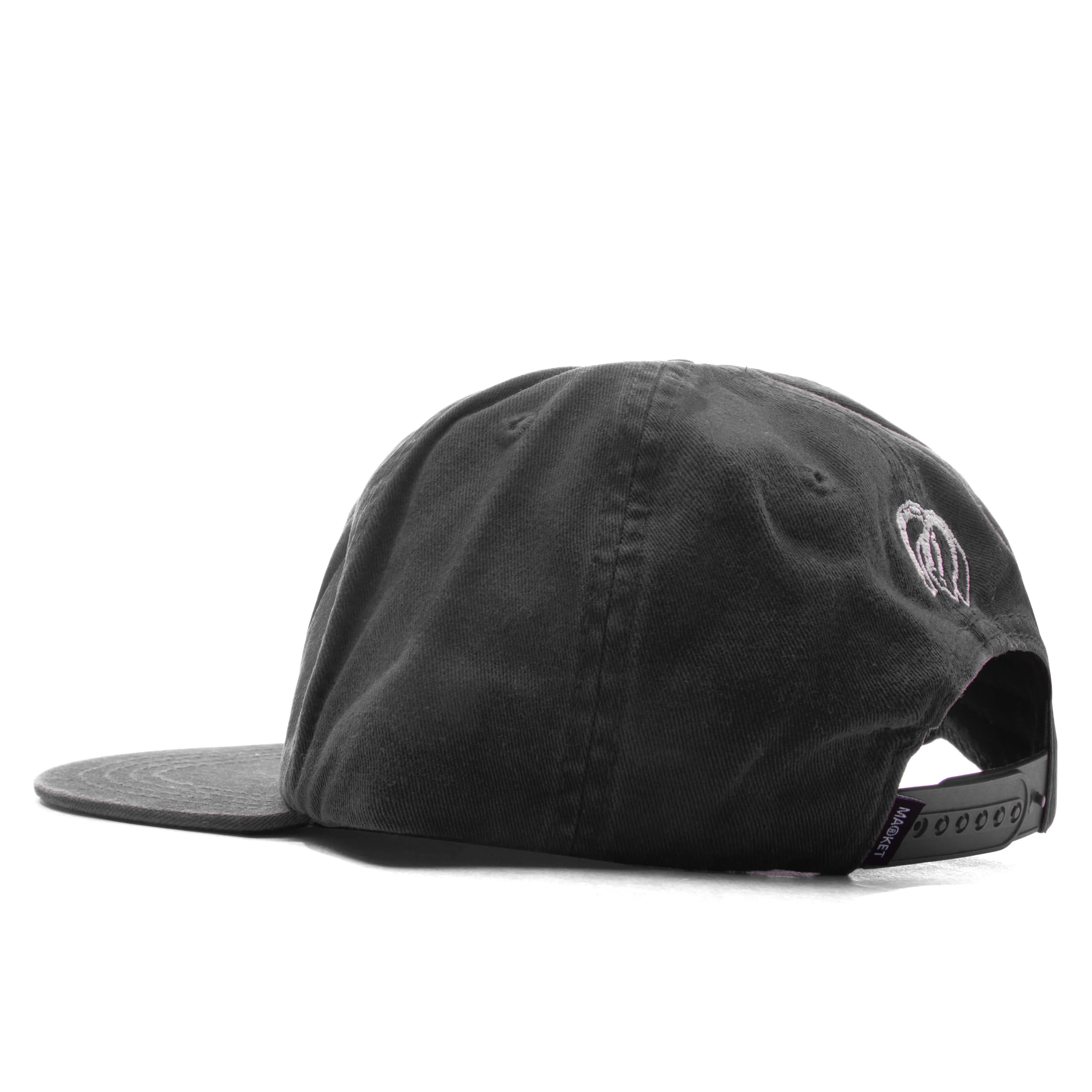 Market Lasso Lockup 5 Panel Hat Pirate Black