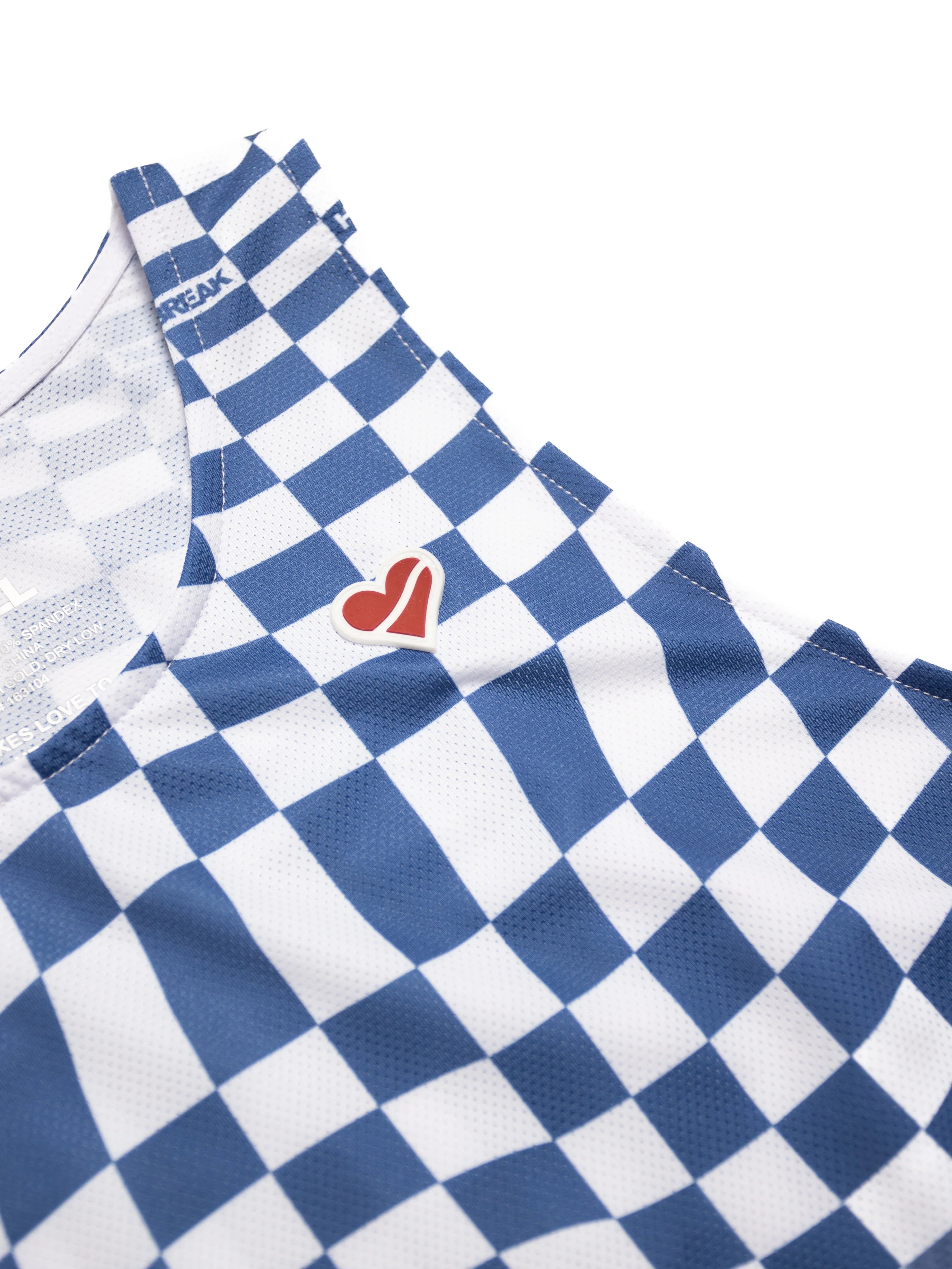 Heartbreak Womens Warped Checkerboard Crop
