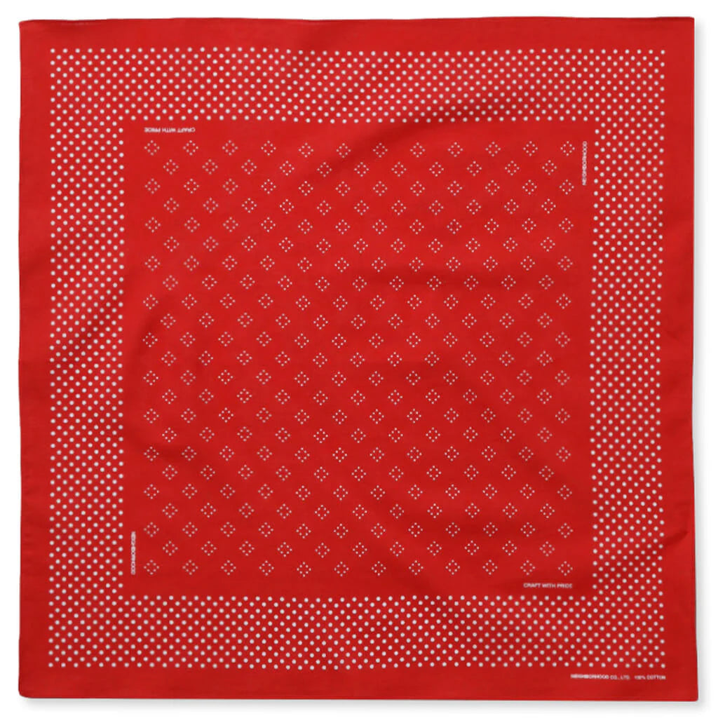 Dot Pattern Bandana Red