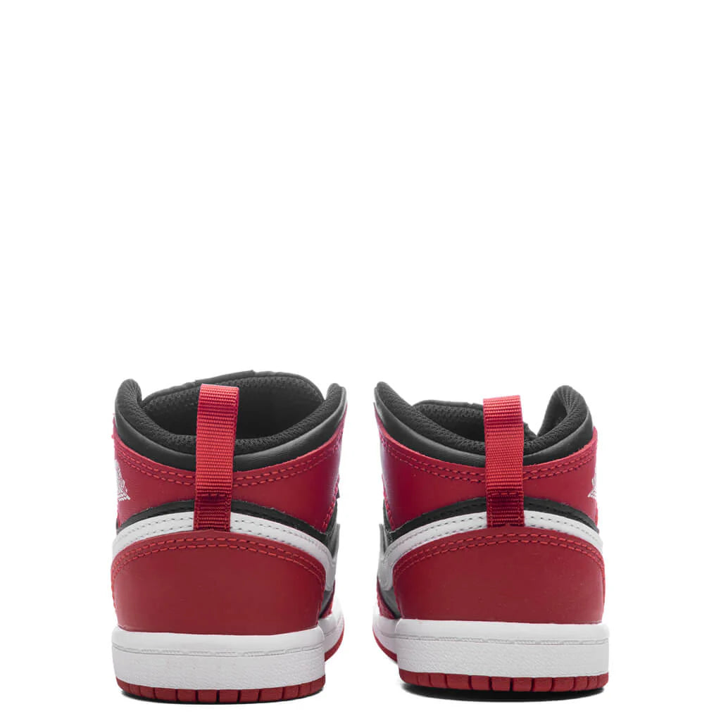 Jordan 1 Mid TD Black White Gym Red