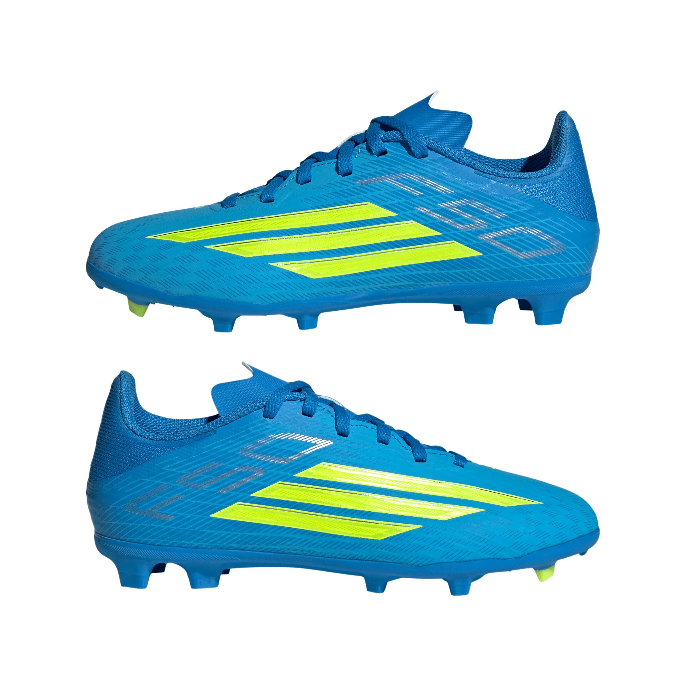 adidas F50 League FG MG Firm Ground Multi Ground Youth Soccer Cleats Blue Yellow Aqua