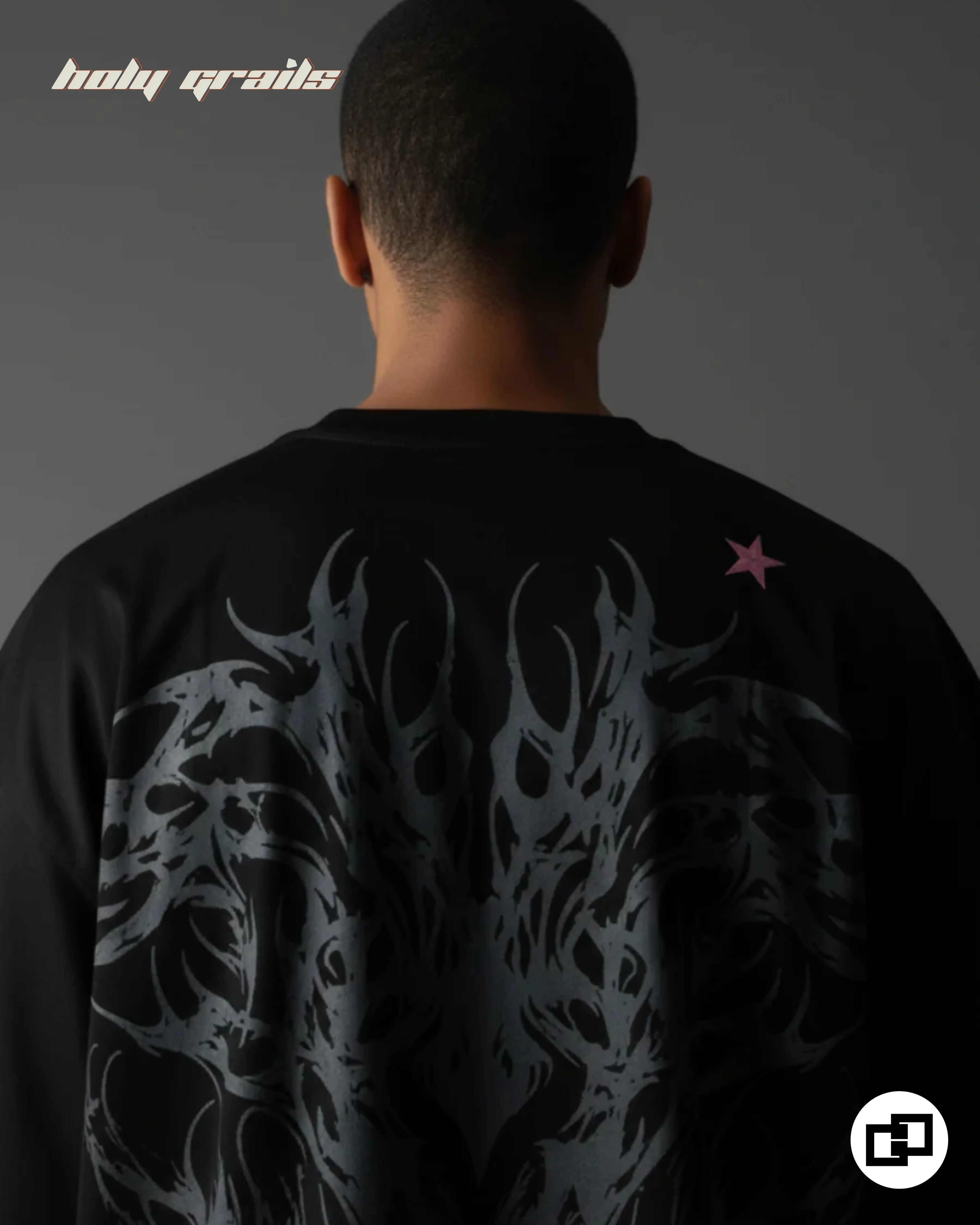 Weave of Wraith Black Oversize Tee HG x Grey Hound