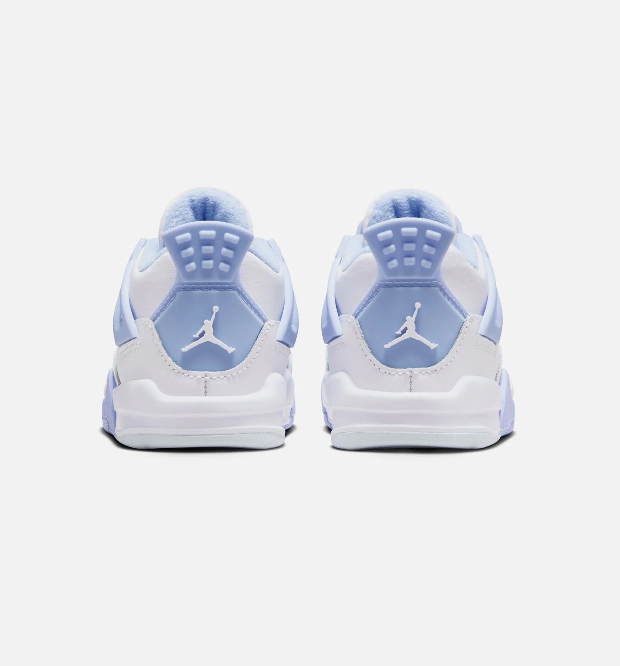 Air Jordan 4 Retro Aluminum Infant Toddler Lifestyle Shoe White Aluminum Blue Tint Oil Green