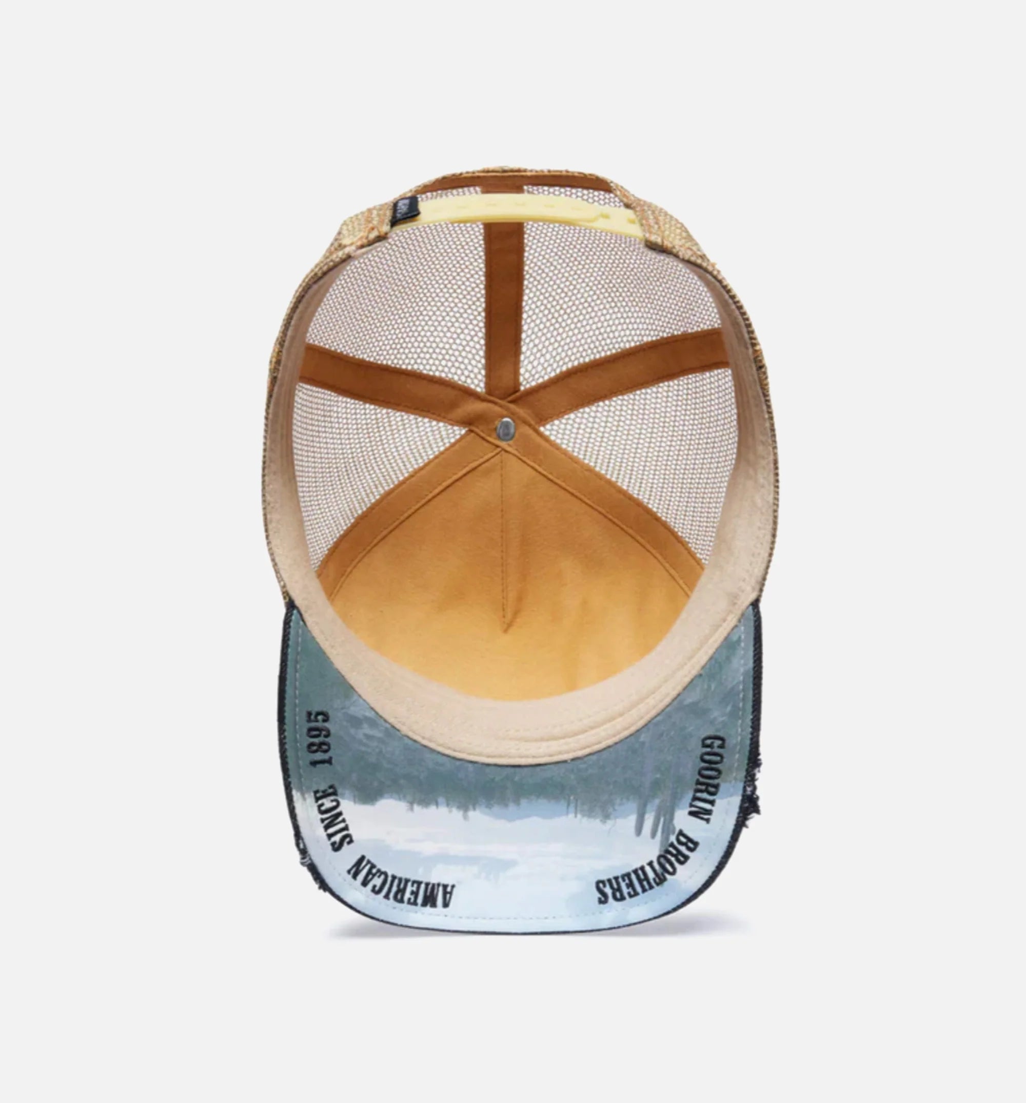 Tough Trucker Mens Hat Tan Black