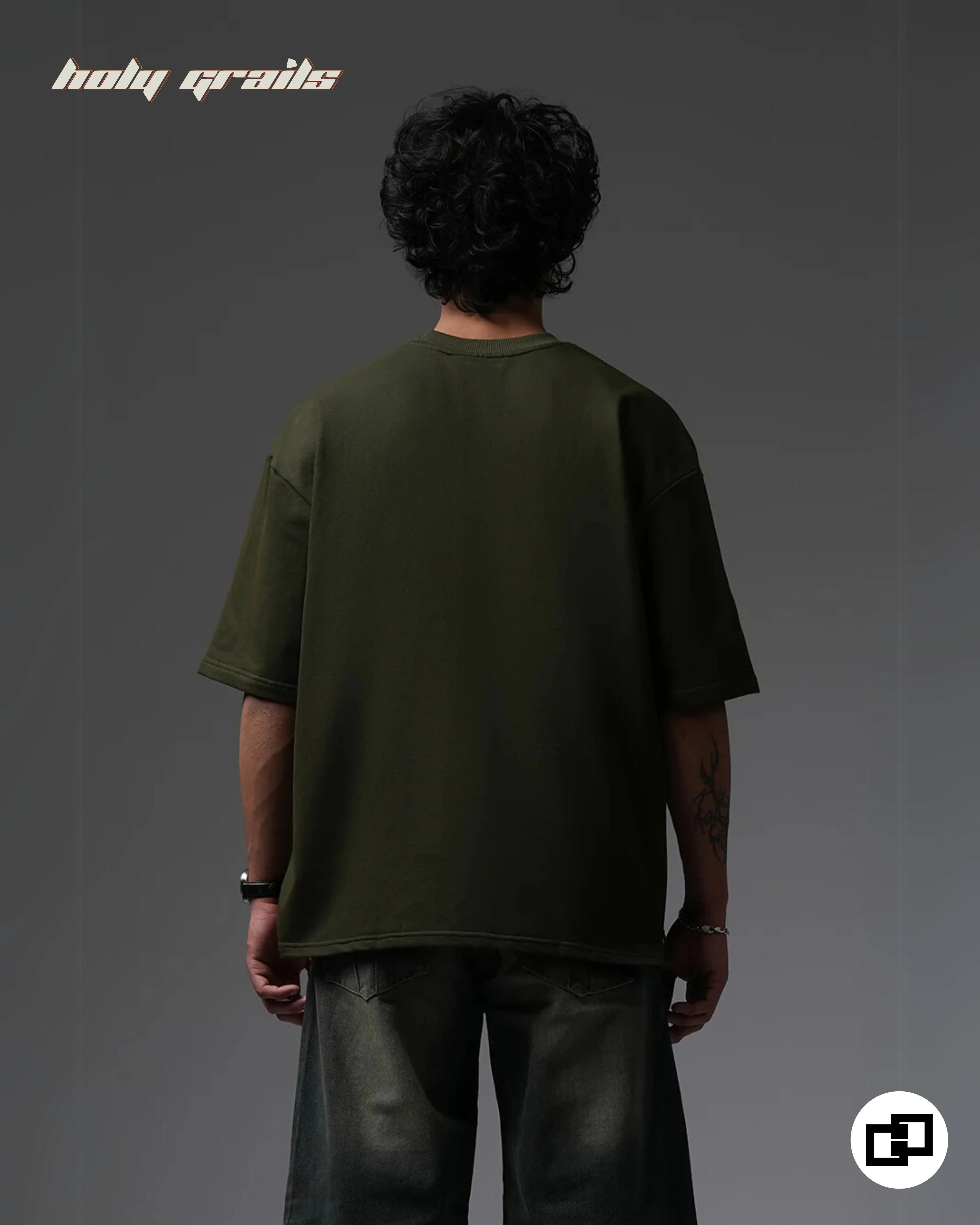 Not So Basic Military Green Oversize Tee HG x Grey Hound Clothing