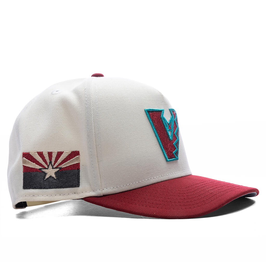 AZ Diamondbacks Upside Down Logo 9Fifty A Frame Snapback Chrome Red