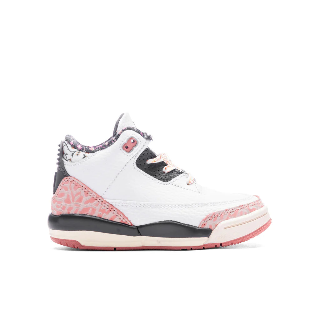 Air Jordan 3 Retro TD Vintage Floral White Anthracite Red Stardust