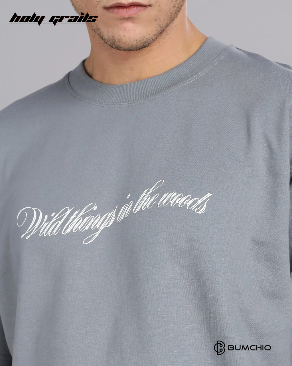 Wild Bear Grey Oversize Tee HG x Bumchiq