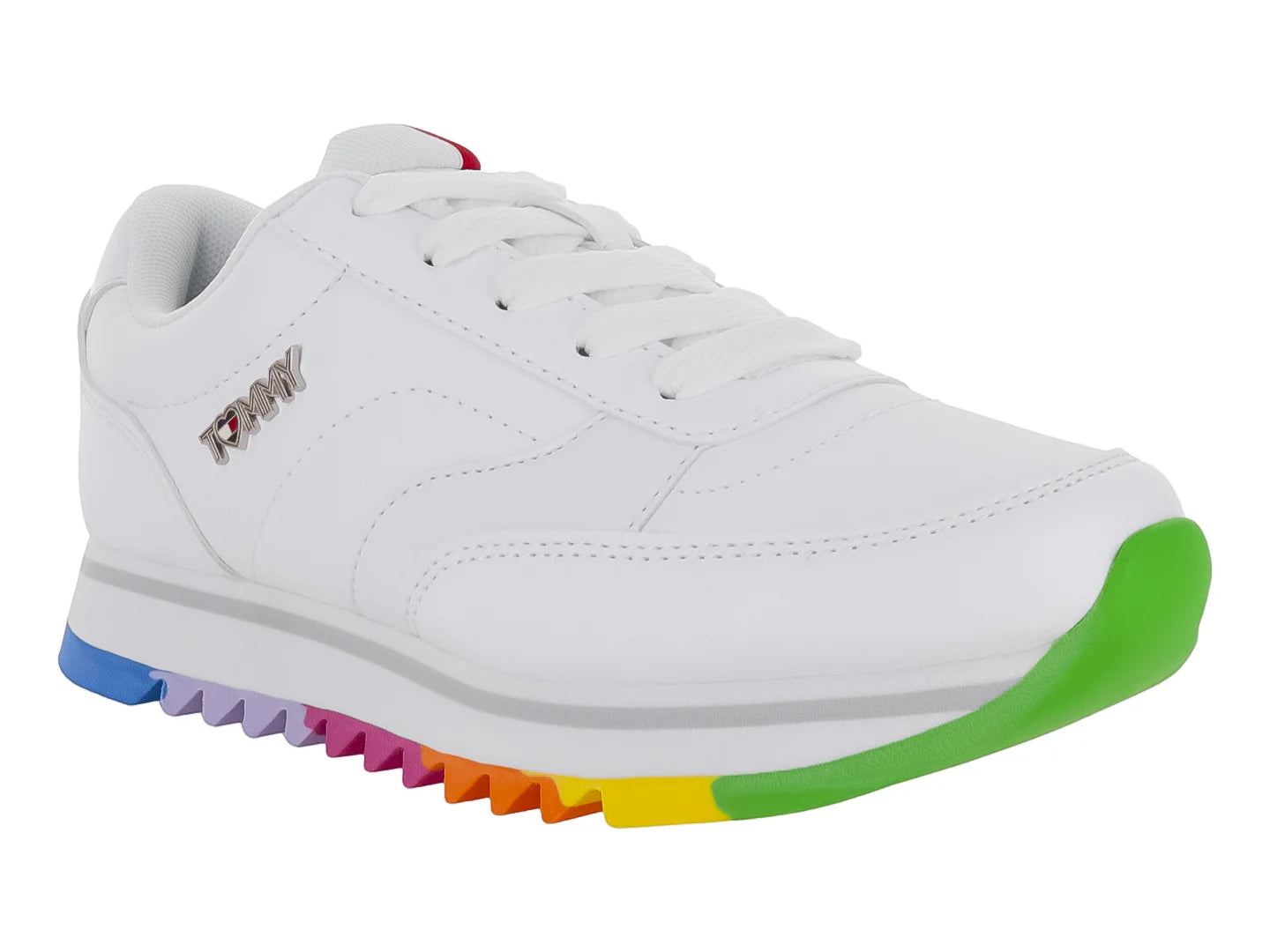Tenis Tommy Hilfiger Jody Jogger 20 Blanco Arcoíris para Niña