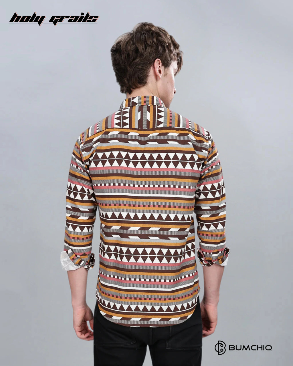 Orange Aztec Overshirt HG x Bumchiq
