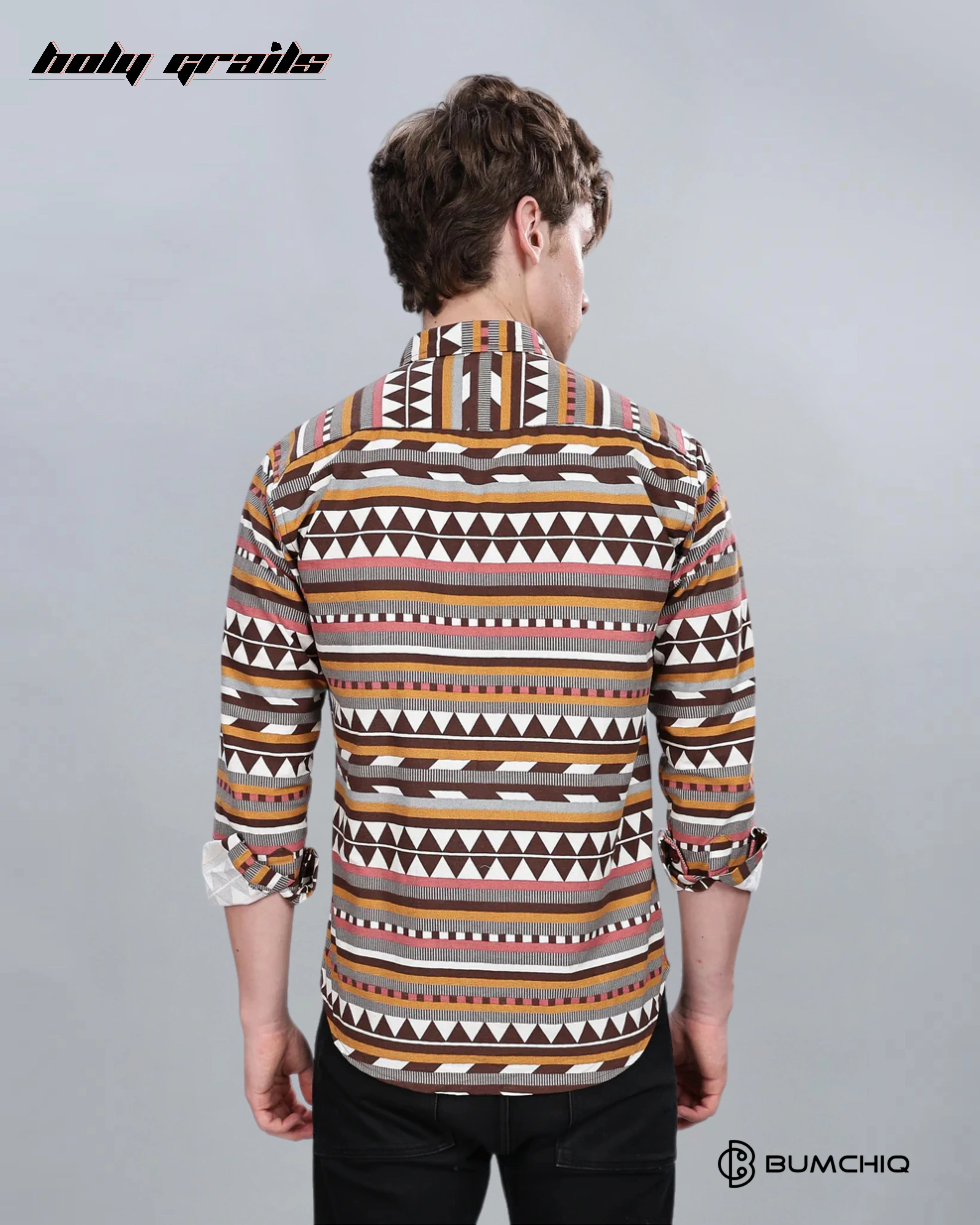 Orange Aztec Overshirt HG x Bumchiq