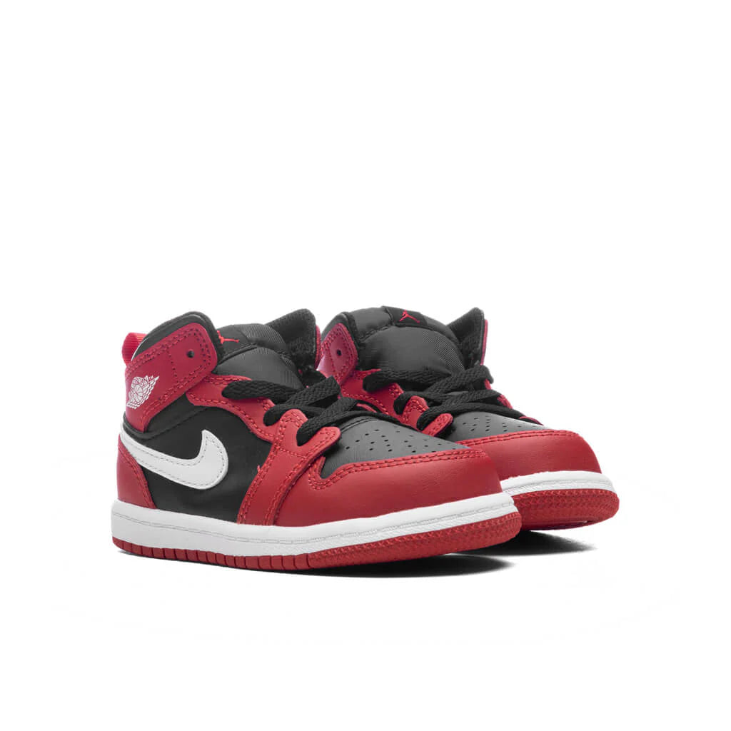 Jordan 1 Mid TD Black White Gym Red