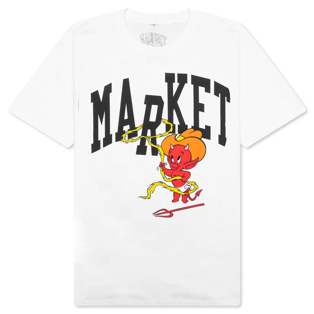 Market x Hot Stuff Cowboy Arc S S T Shirt White