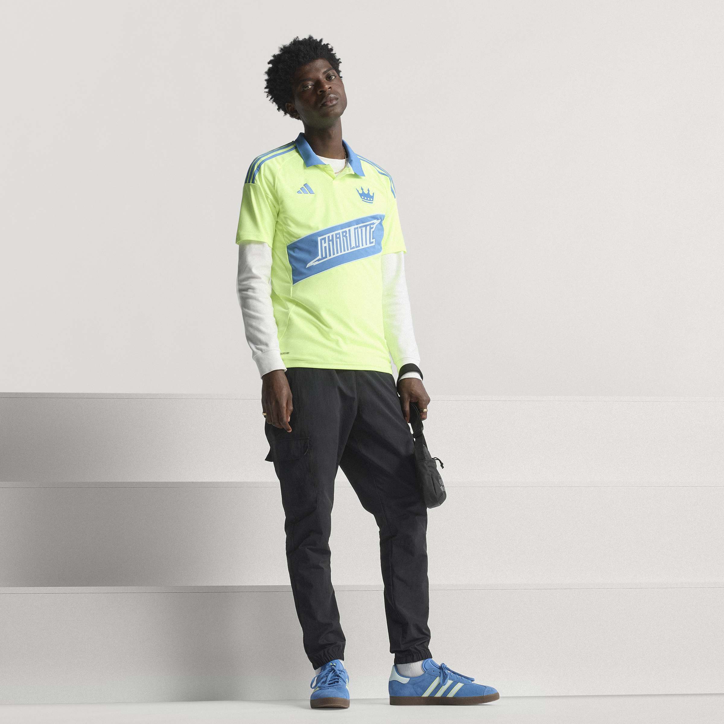 adidas Mens Charlotte FC Third Soccer Jersey 25 26 Yellow