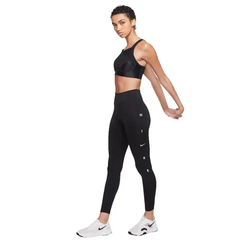 Nike One Graphic Tights Black Whi