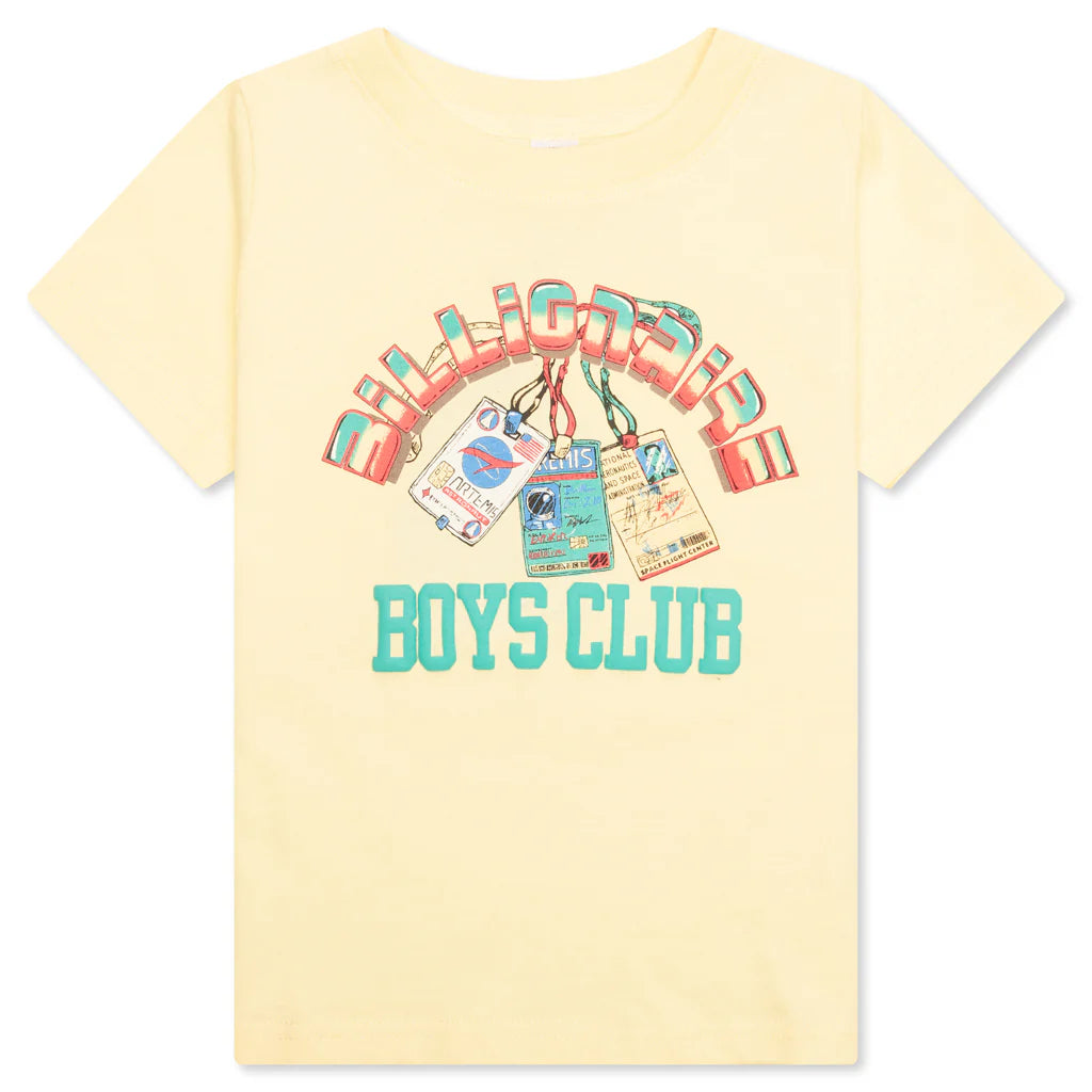 Kids BB Card S S Tee Pastel Yellow