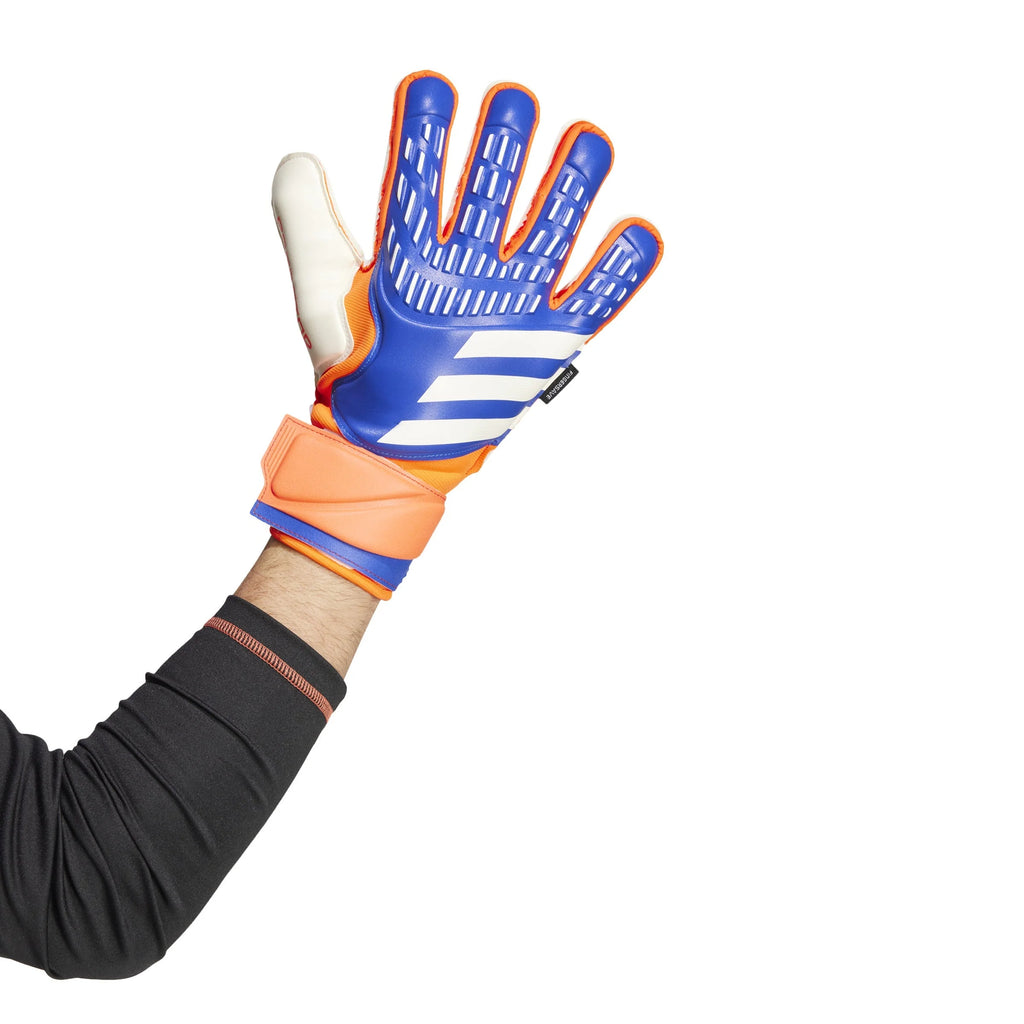 adidas Predator Match Fingersave Goalkeeper Gloves Lucid Blue Red White