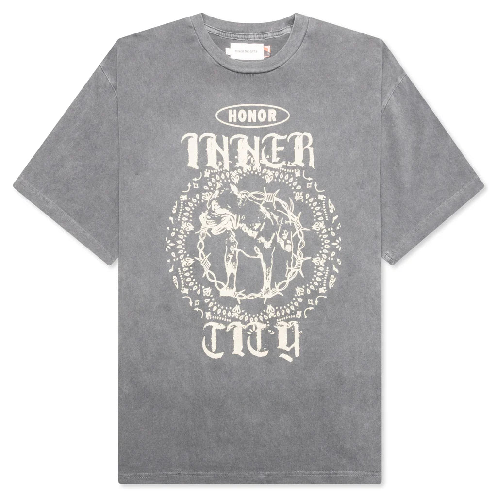 Barbed Wire Pitbull S S Tee Dark Grey