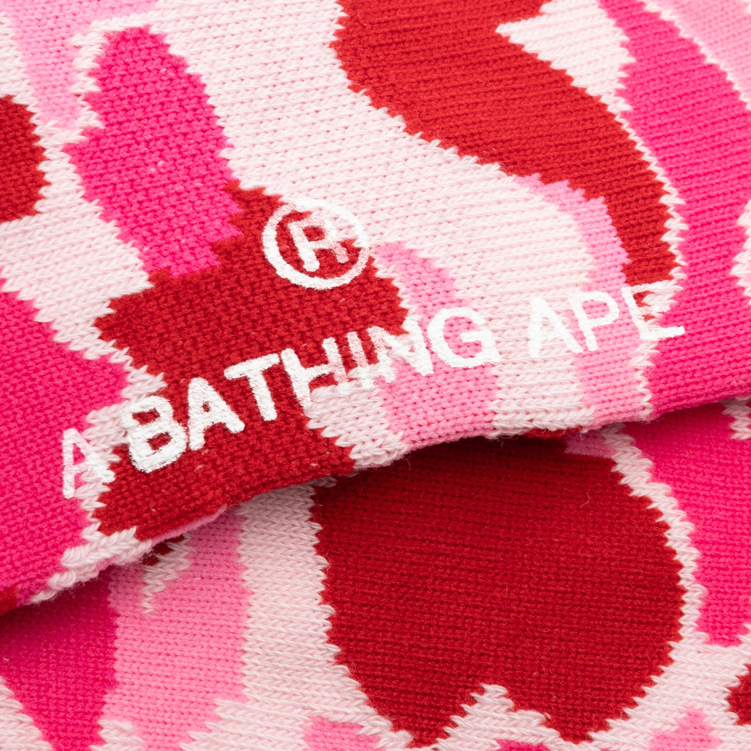 Abc Camo Jacquard Socks Pink