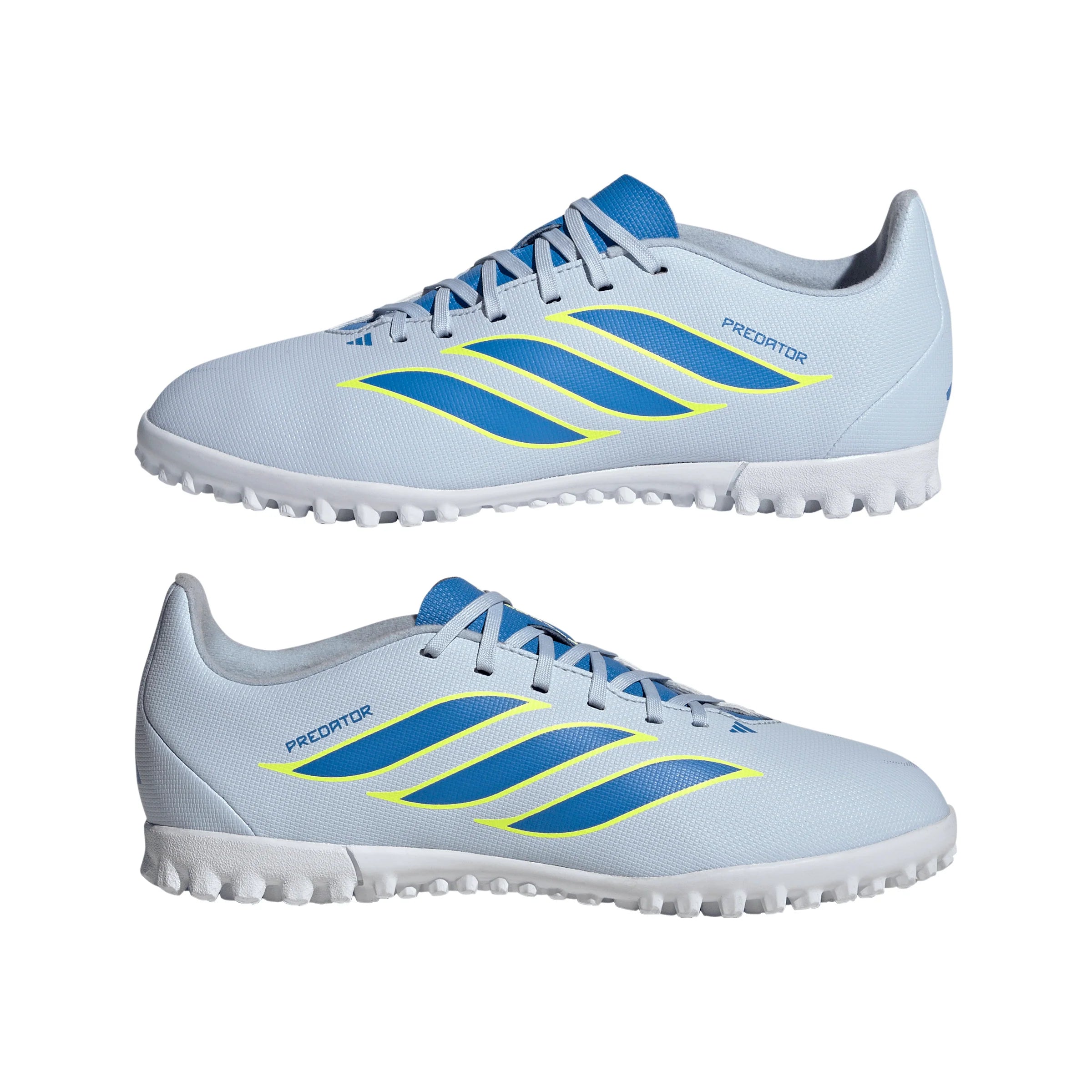 adidas Predator Club TF Turf Youth Soccer Cleats Sky Blue Yellow