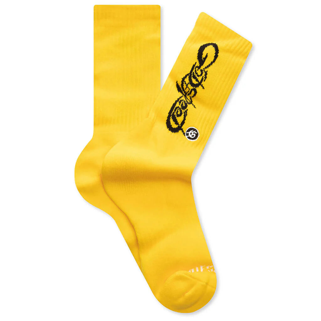 New Age Logo Sock Yellow Black