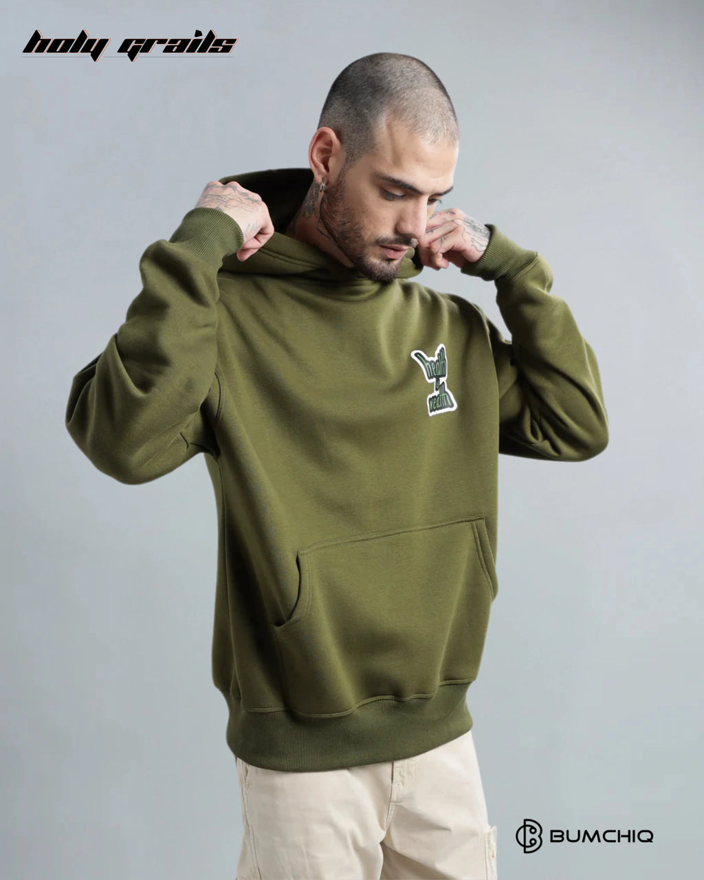 Money Green Olive Hoodie HG x Bumchiq