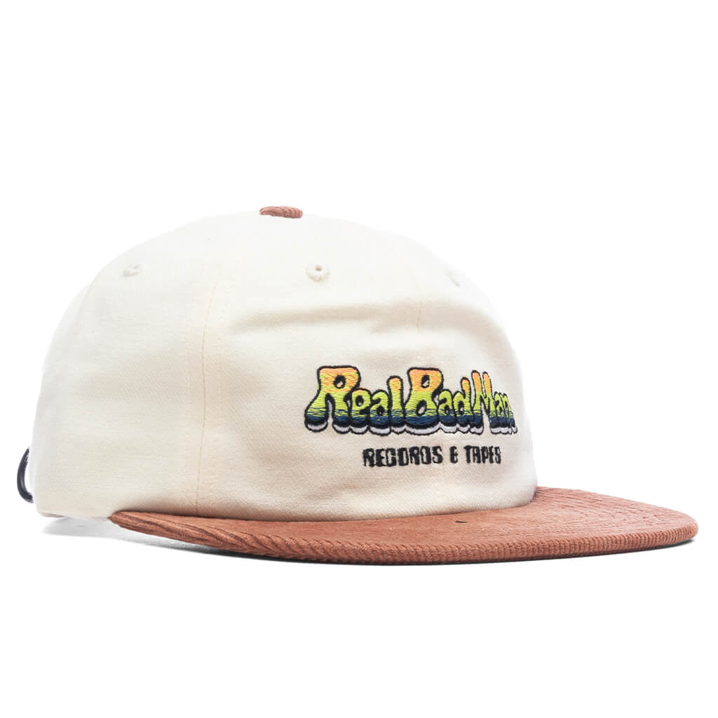 Records Tapes 6 Panel Cap Natural White
