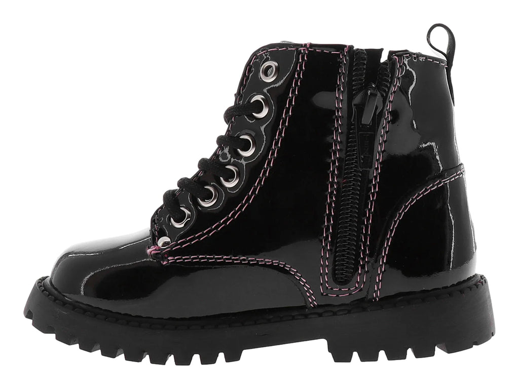 Botas Coloso Charol Negro para Niña