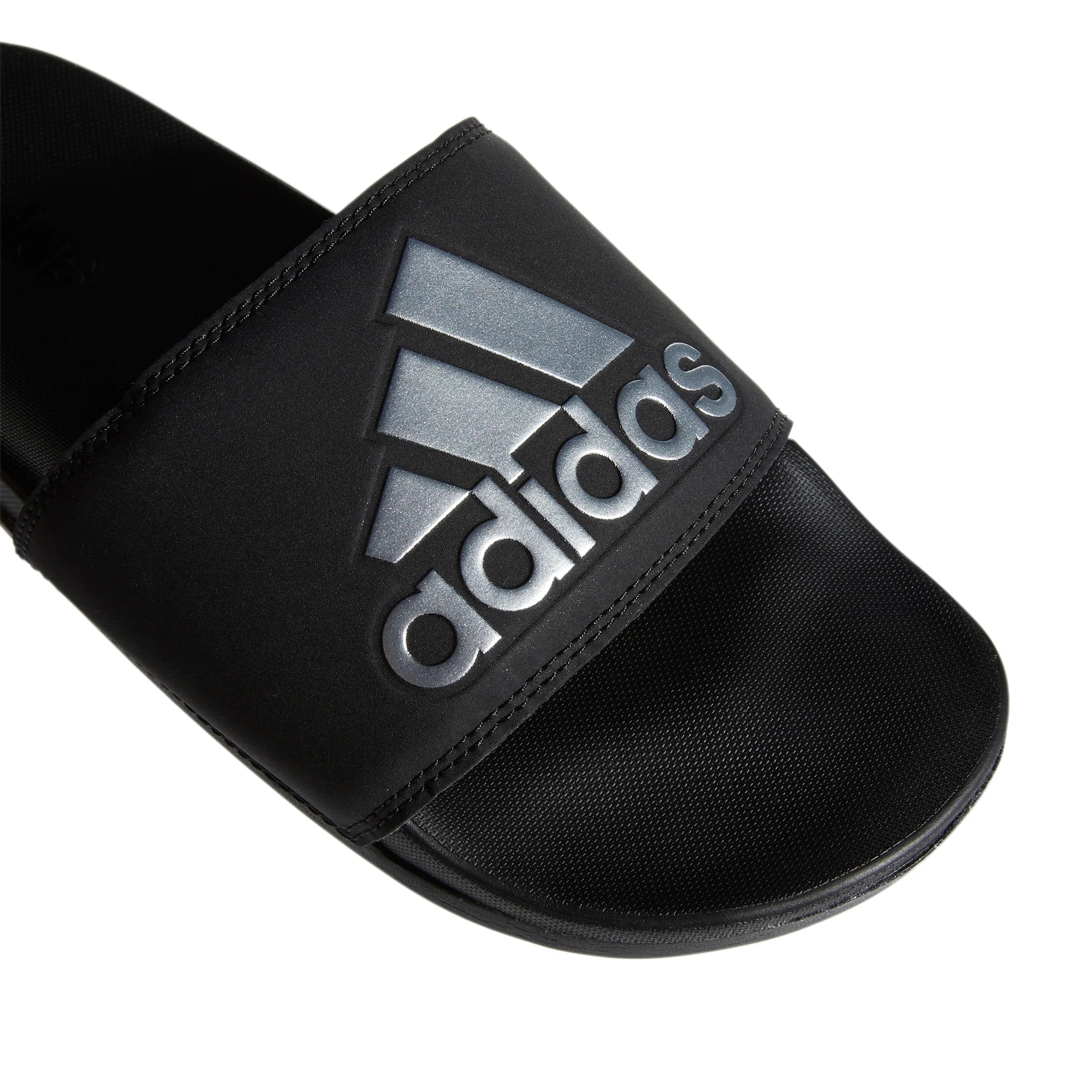 adidas Adilette Comfort Slides Black Silve