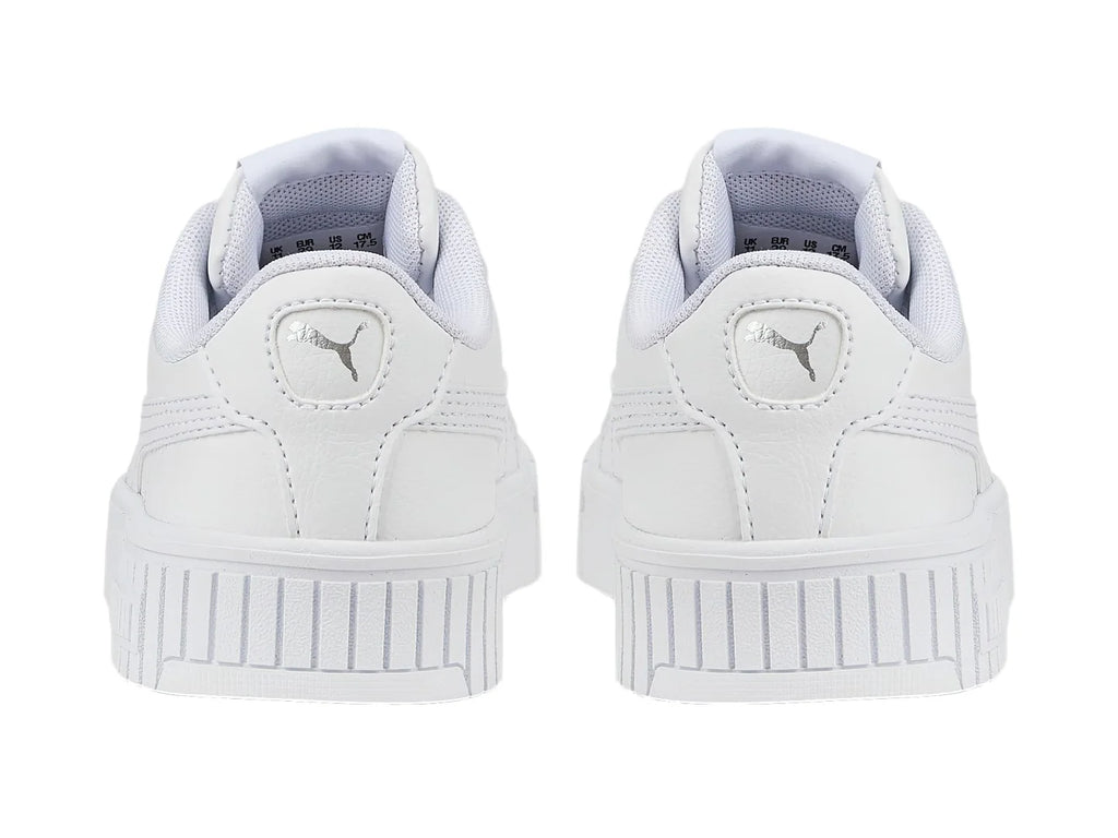 Tenis PUMA Carina 20 Blancos y Plata para Niña
