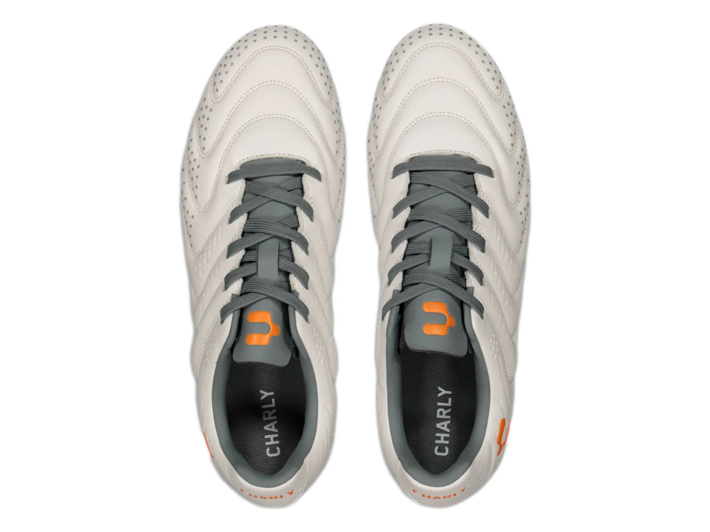 Tenis de Fútbol Charly Blanco y Naranja para Hombre