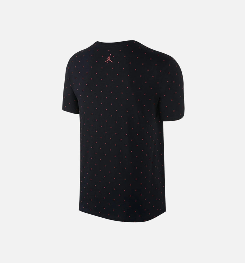 Air Jordan 1 Banned Tee Mens Black Gym Red