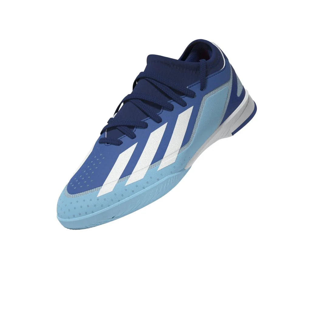 adidas X Crazyfast3 IN Junior Indoor Soccer Shoes Royal White