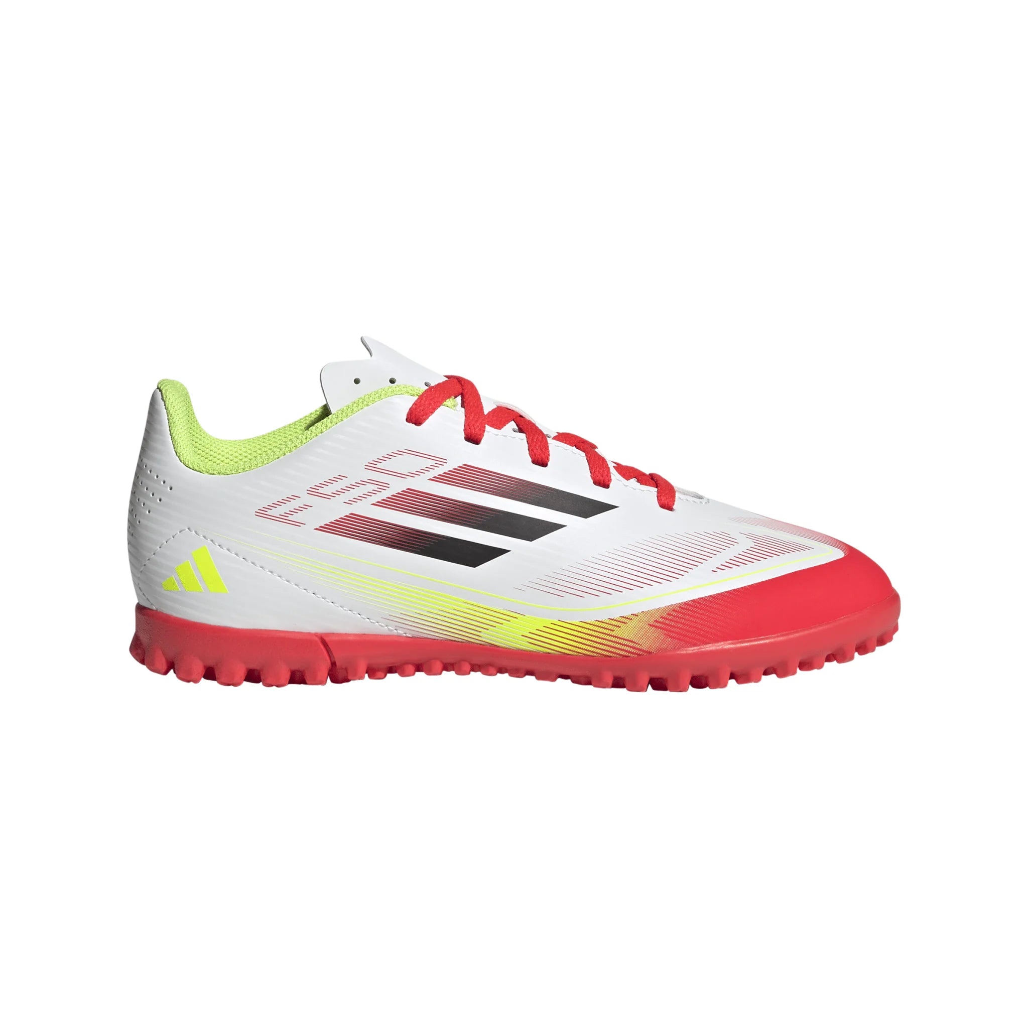 adidas F50 Club Turf Boots Kids White Black