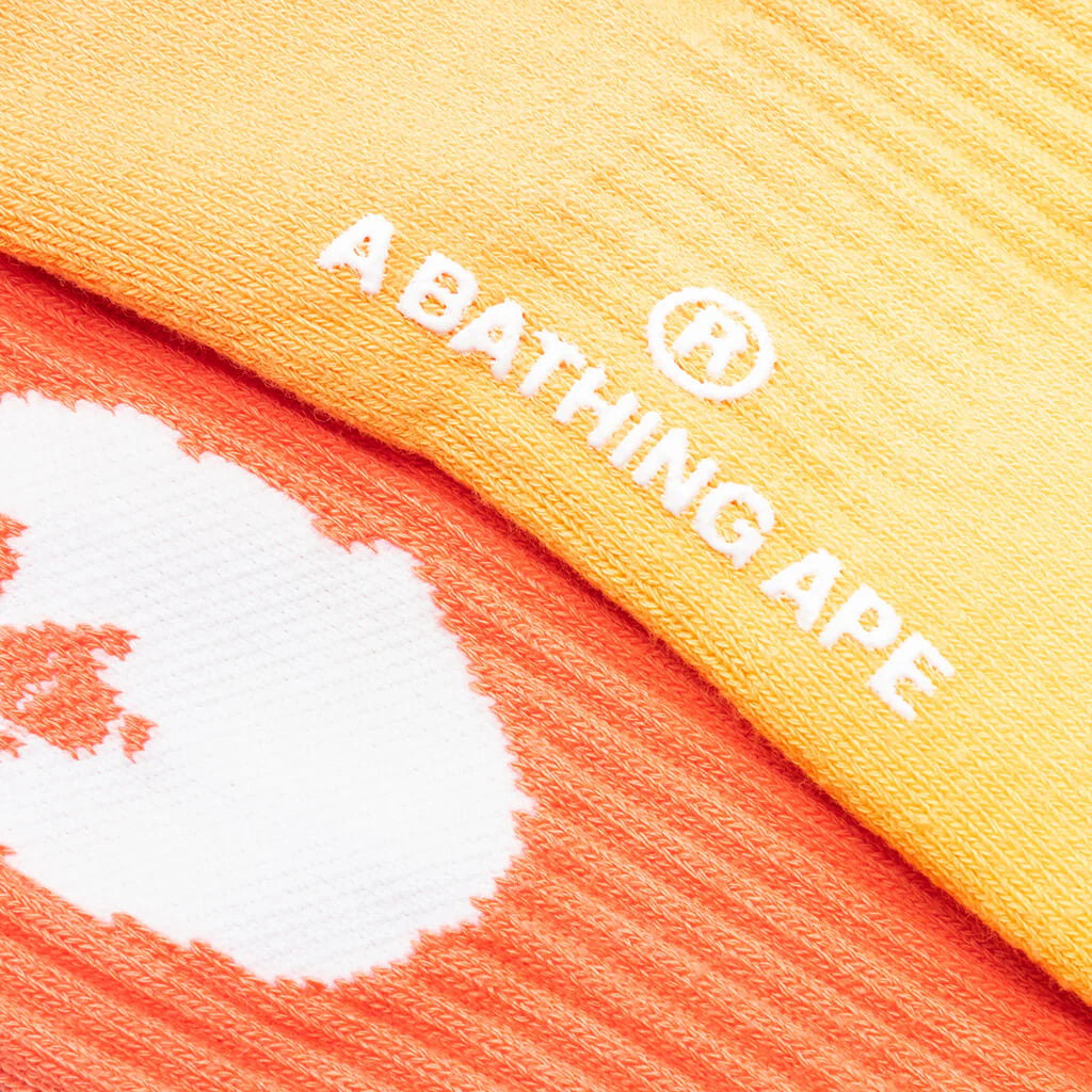 A Bathing Ape Gradation Socks Orange