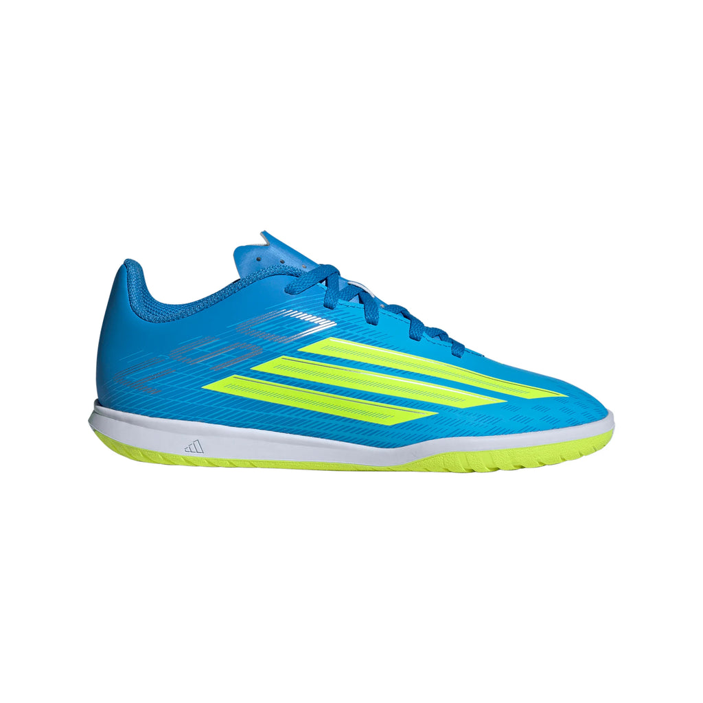 adidas F50 Club IN Indoor Youth Soccer Shoes Blue Yellow Aqua