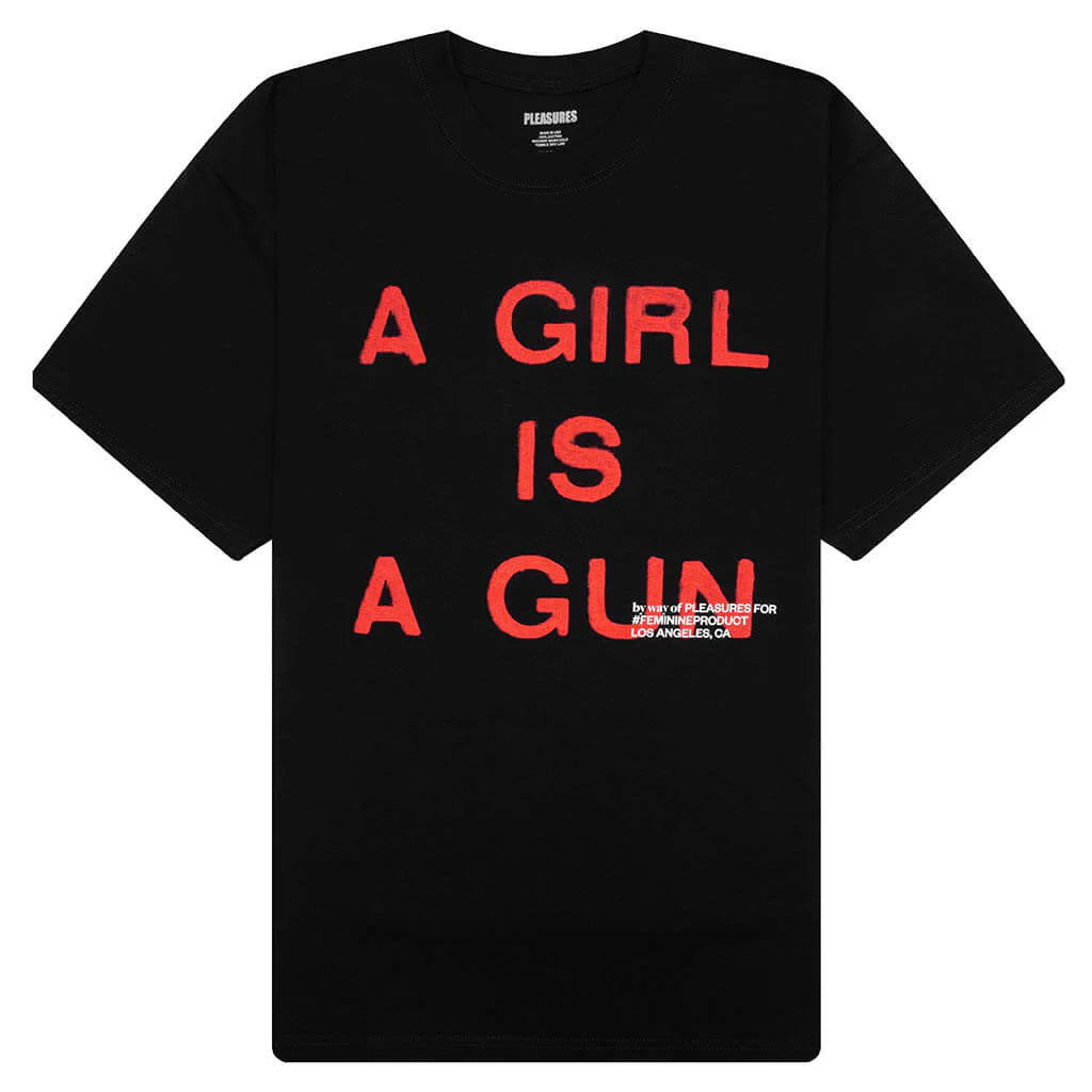 Girl Is A Gun T Shirt Black