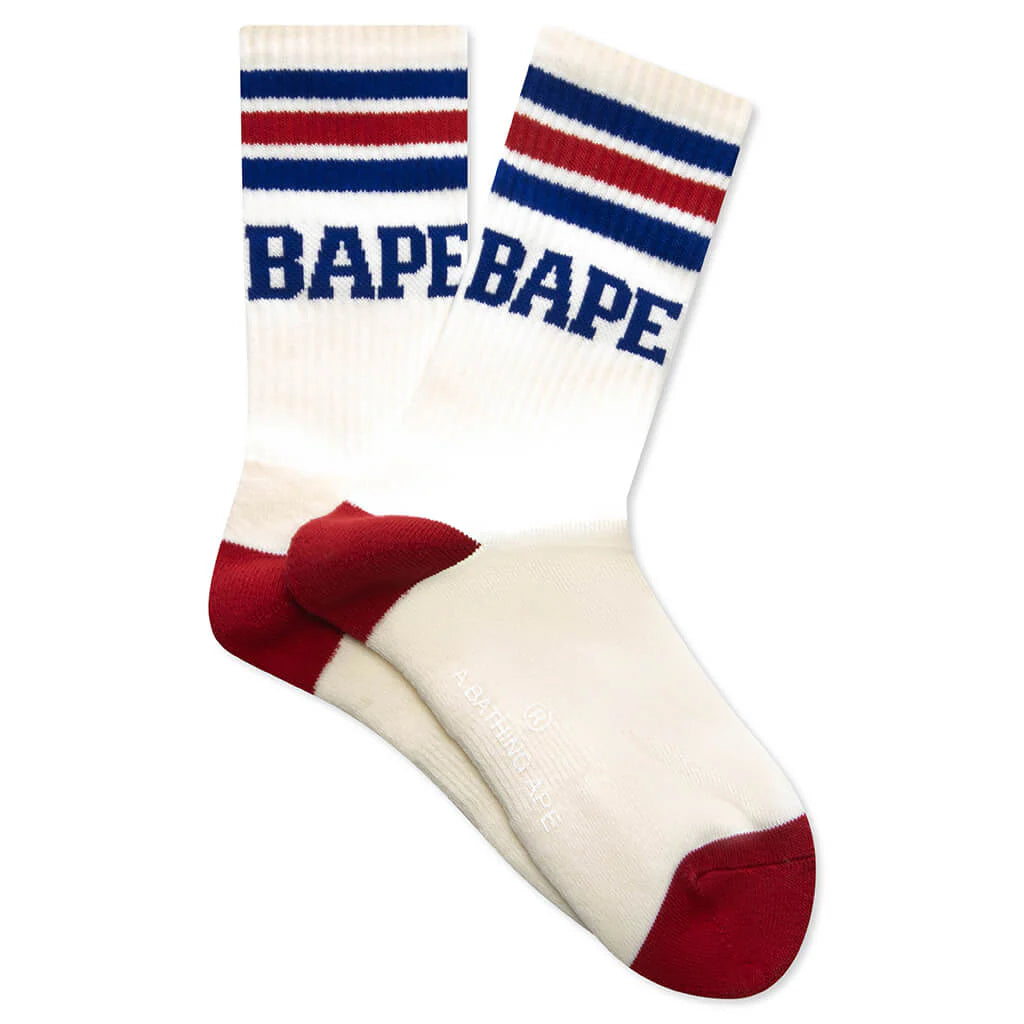 BAPE Stripe Socks White