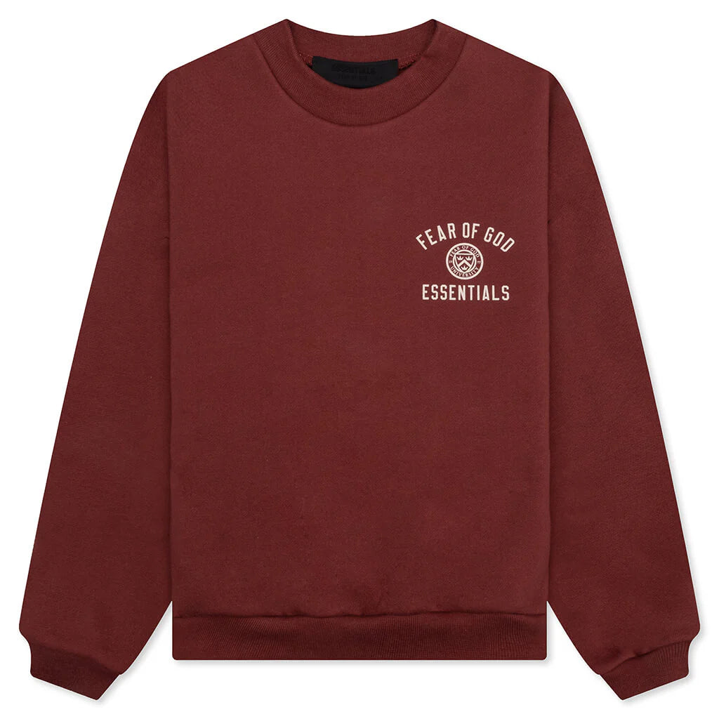 Kids Fleece Crewneck Crimson