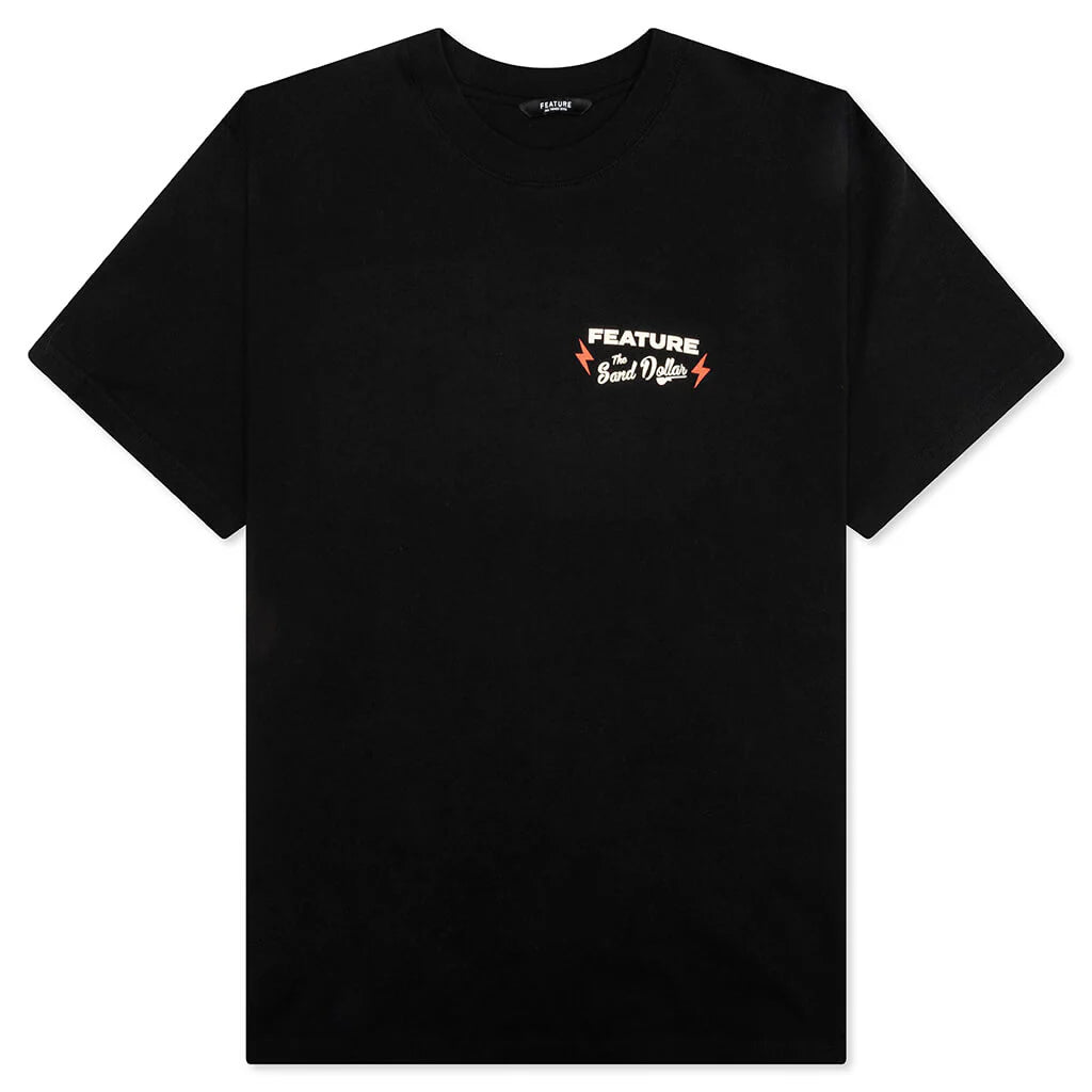Feature x Sand Dollar Black Cat Tee Black
