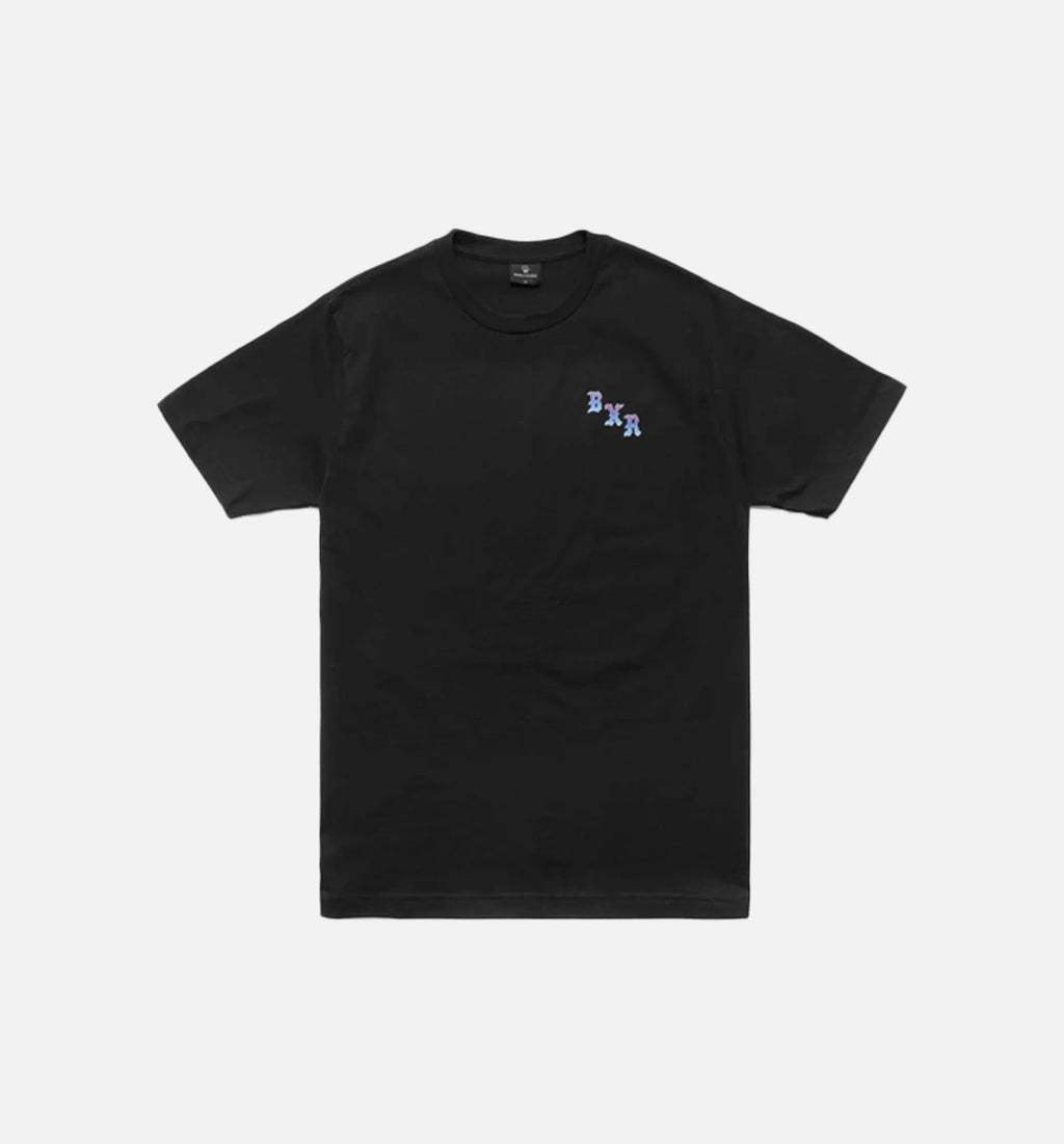 Flag Crew Neck Mens T Shirt Black Black