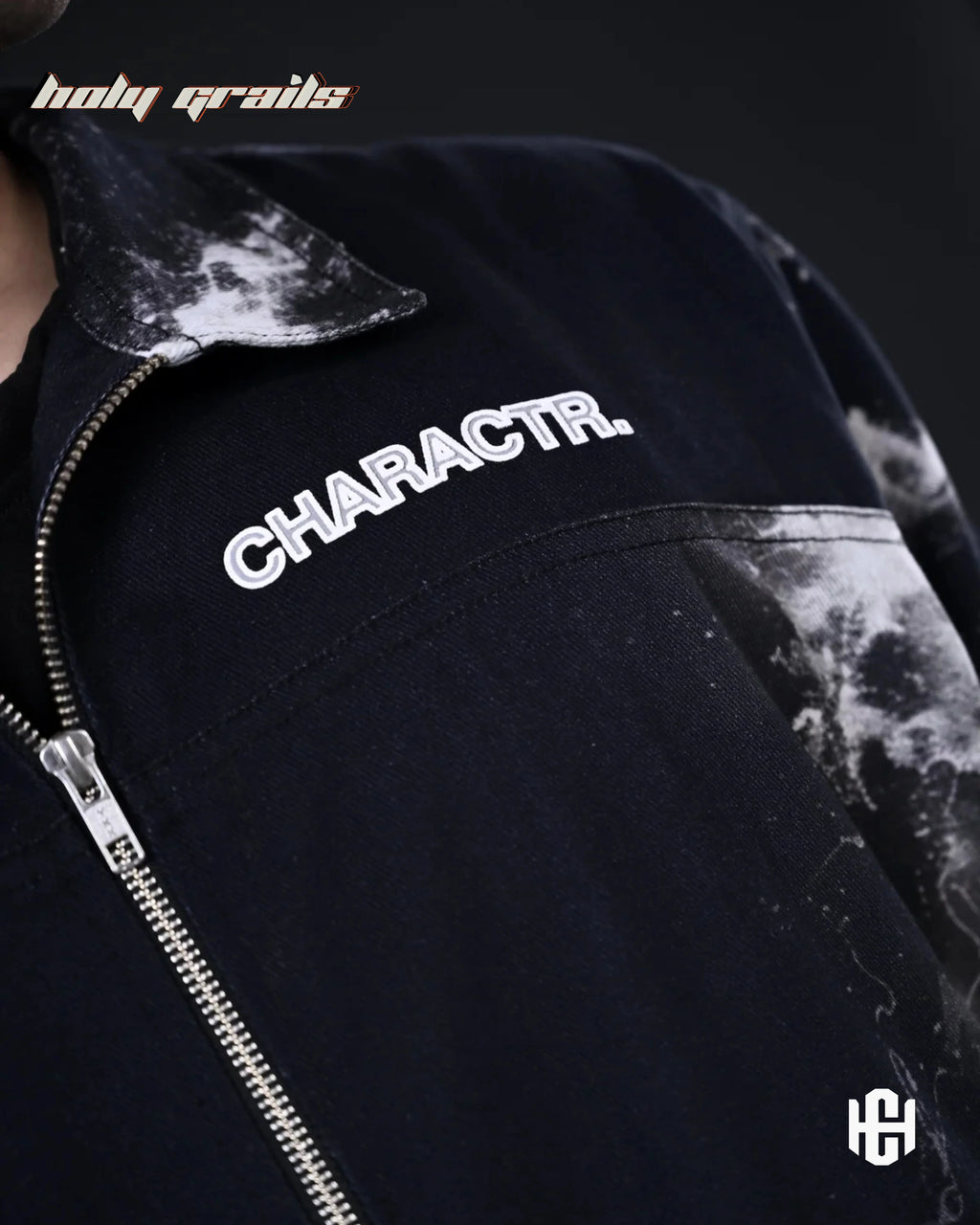 The Cosmic Black Zipper Jacket HG x Charactr