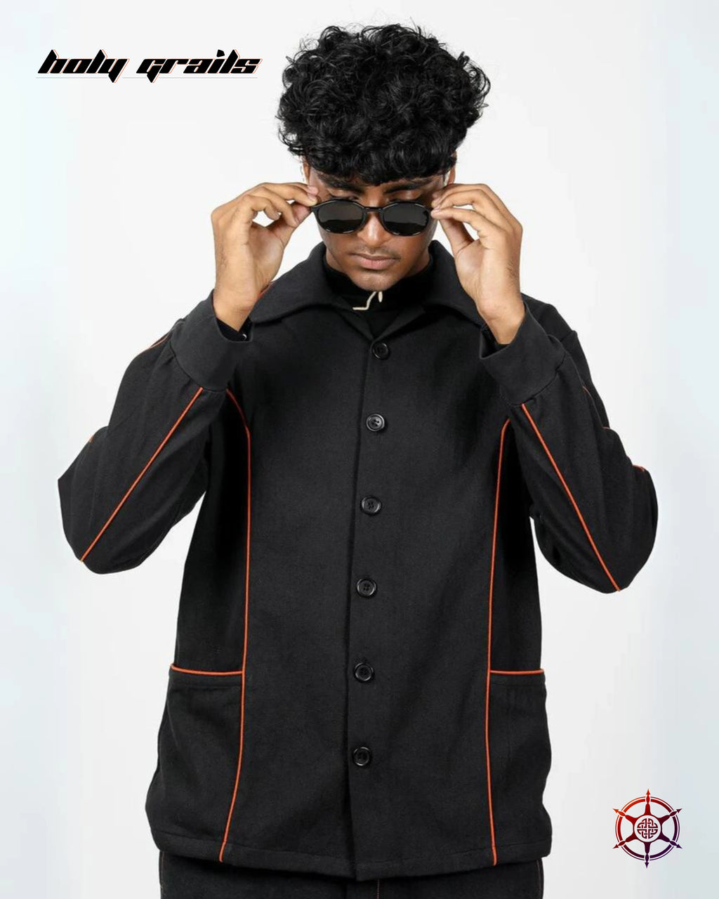 Charcoal Citrus Piped Shacket HG x Duskin