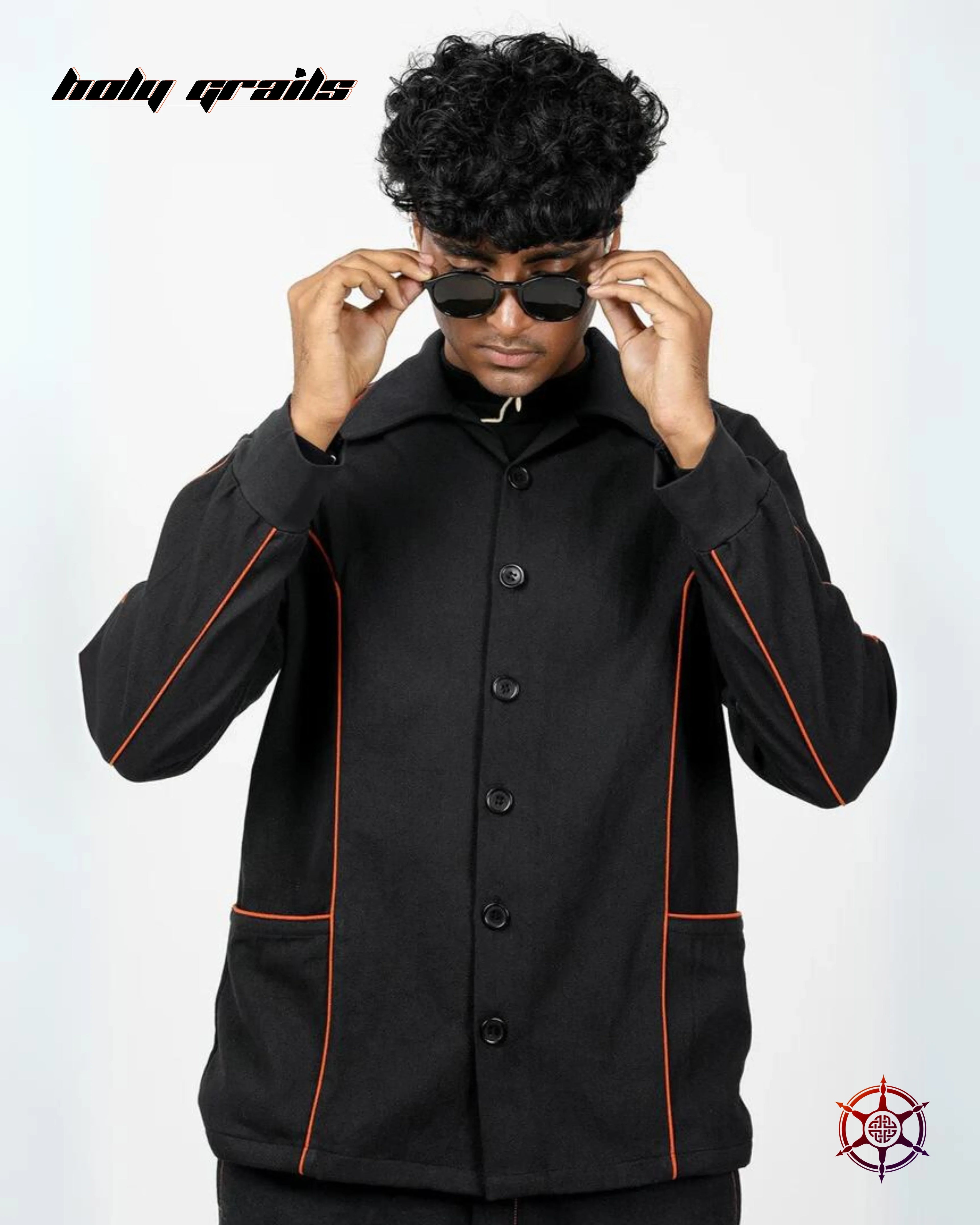 Charcoal Citrus Piped Shacket HG x Duskin