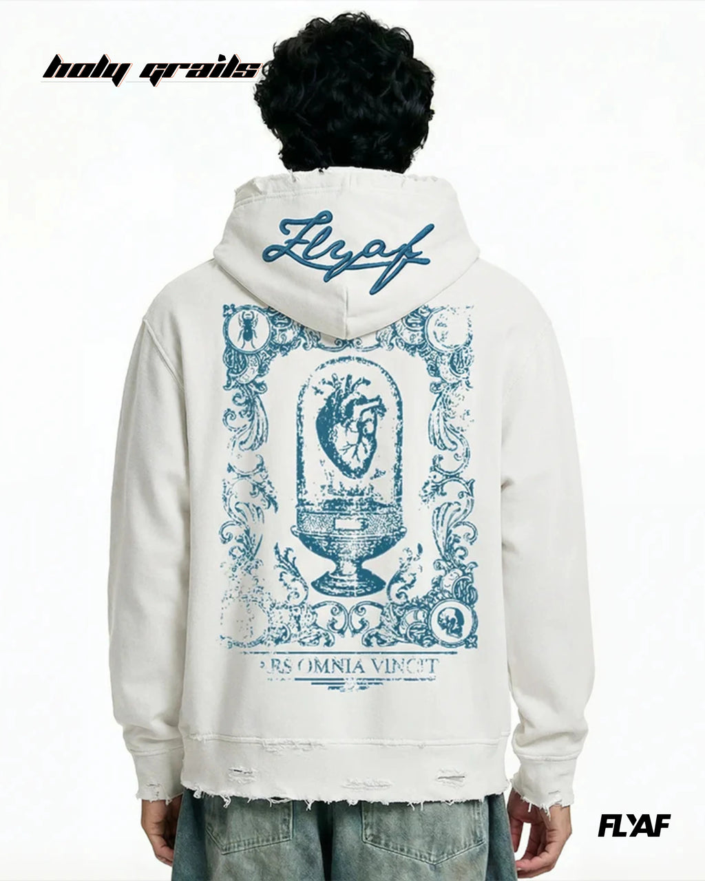 Ethereal Edge White Hoodie HG x FLYAF