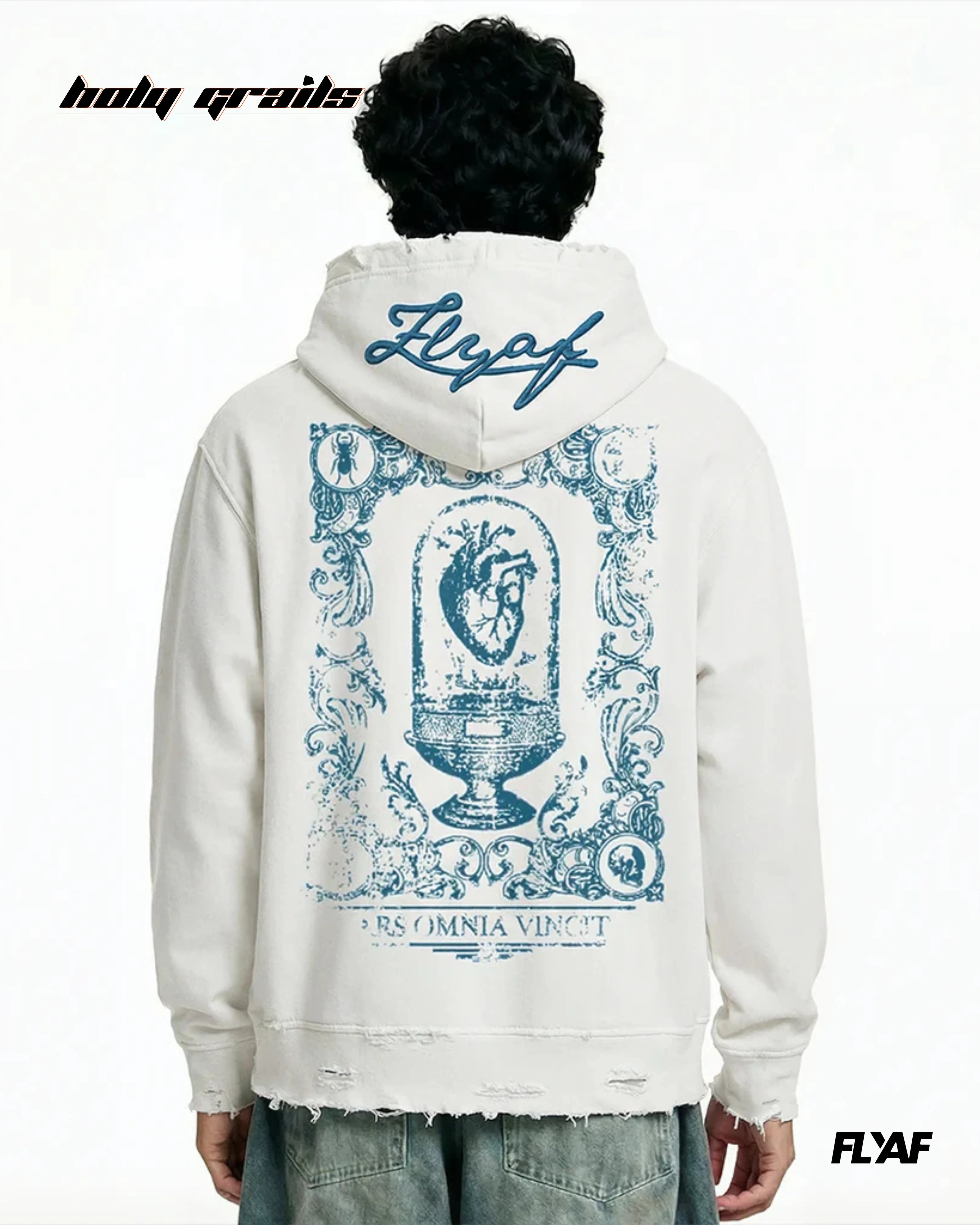 Ethereal Edge White Hoodie HG x FLYAF