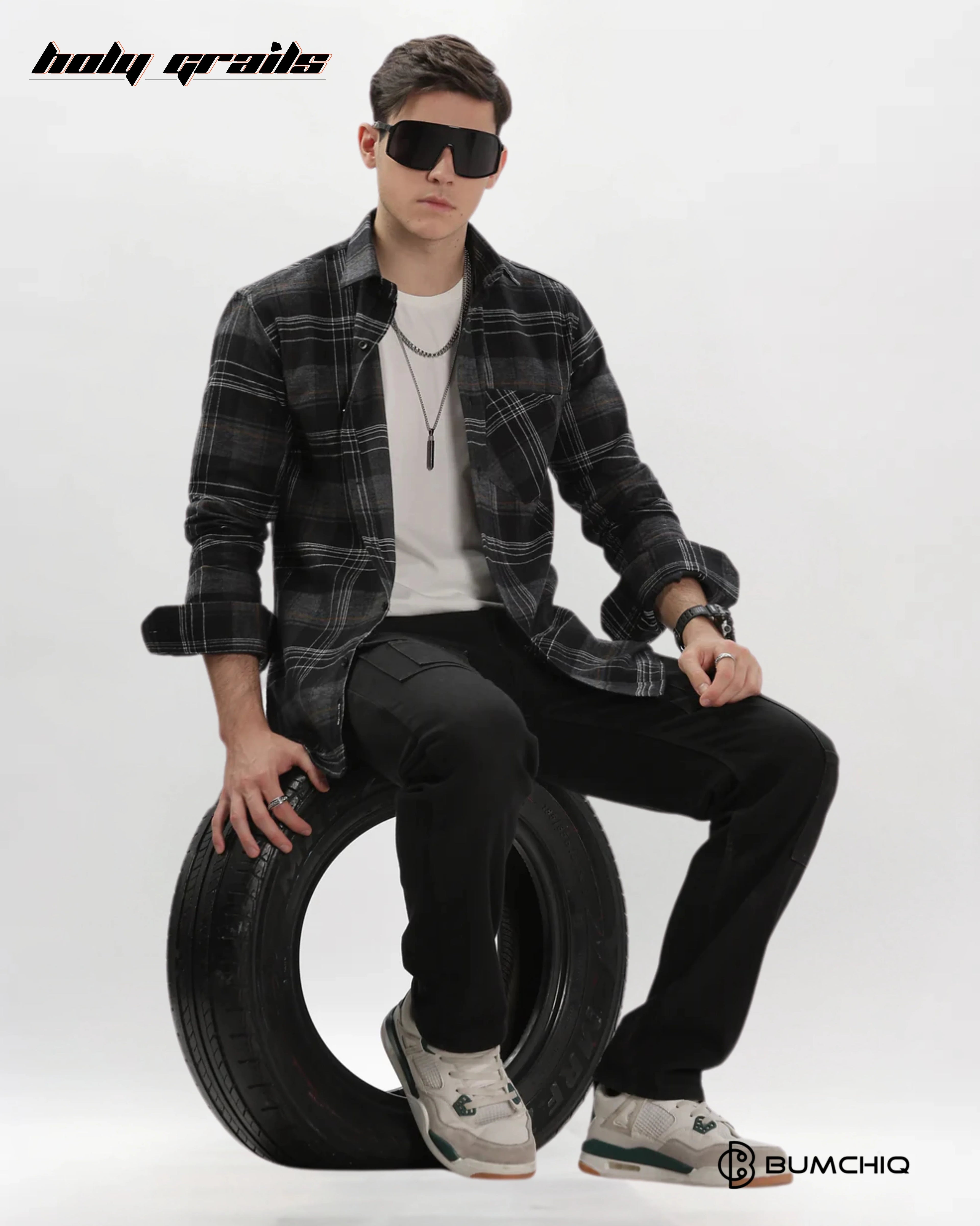 Black Flannel Overshirt HG x Bumchiq