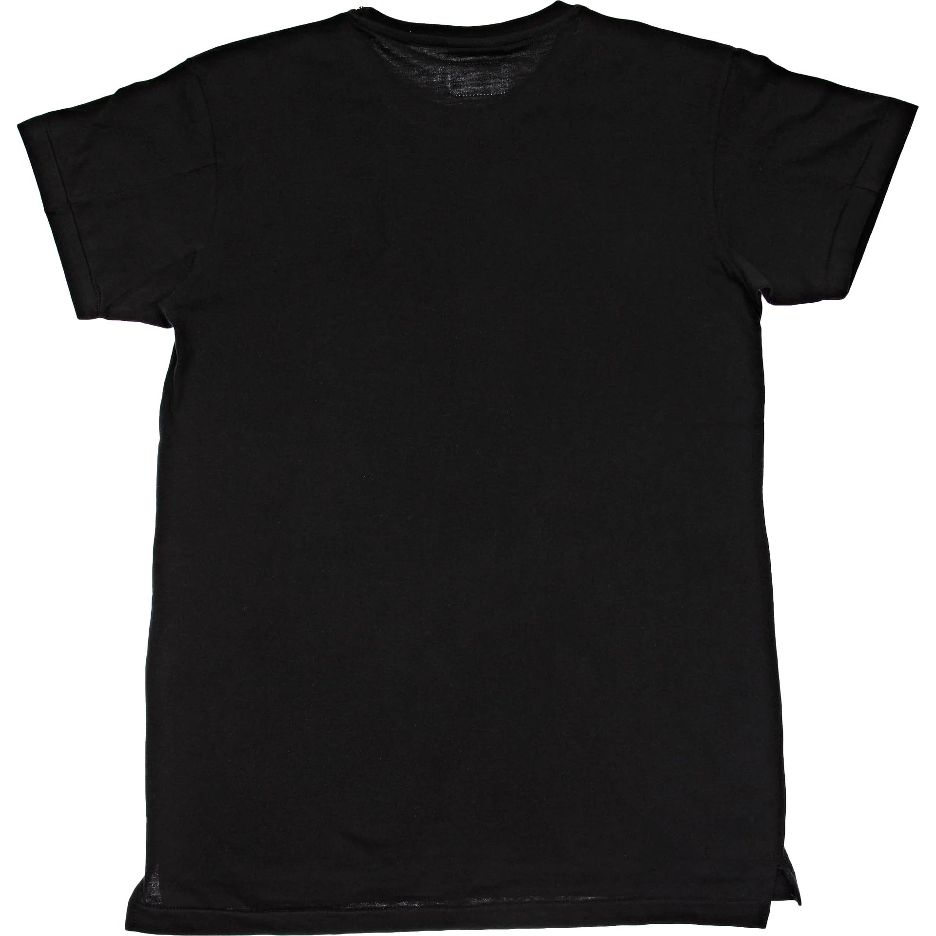 Nice Kicks Chest Print Old Engish Pablo Crew Tee Black