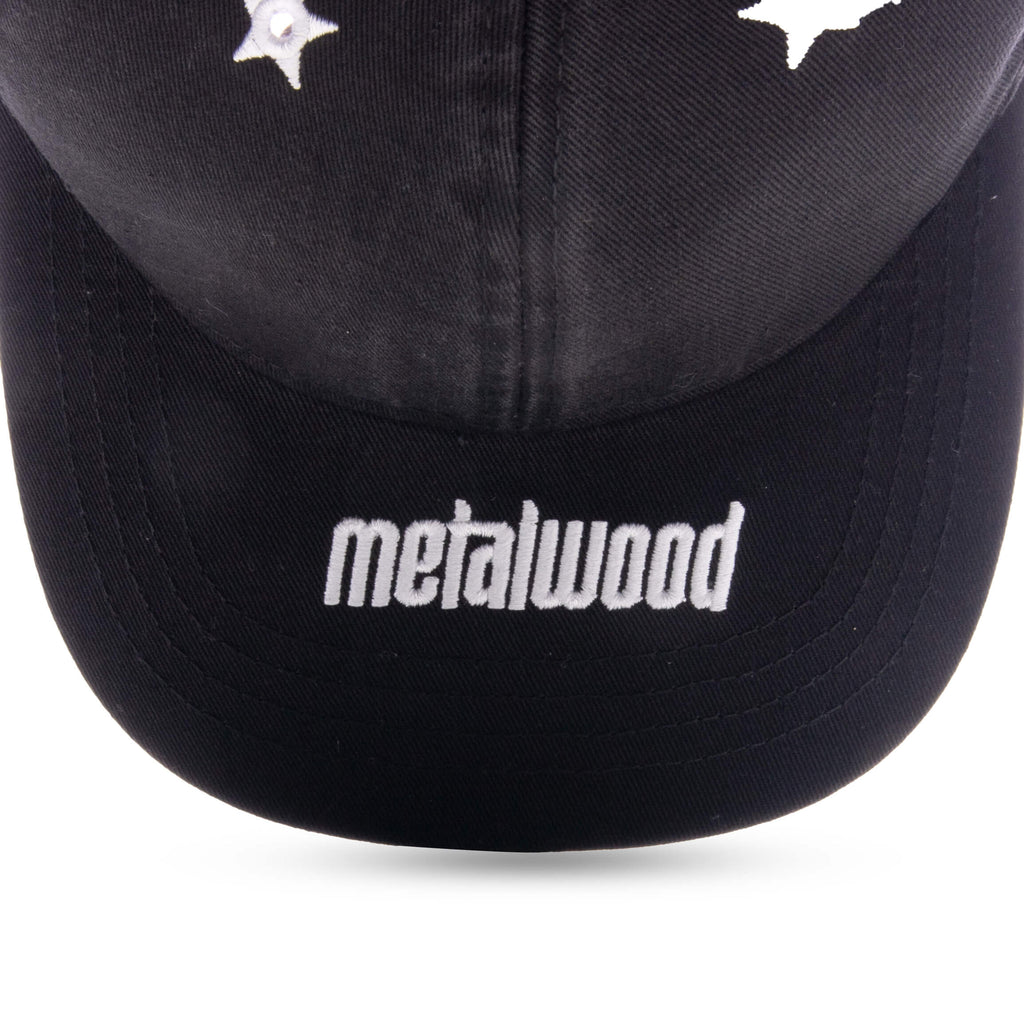 Starshot 6 Panel Strapback Hat Black