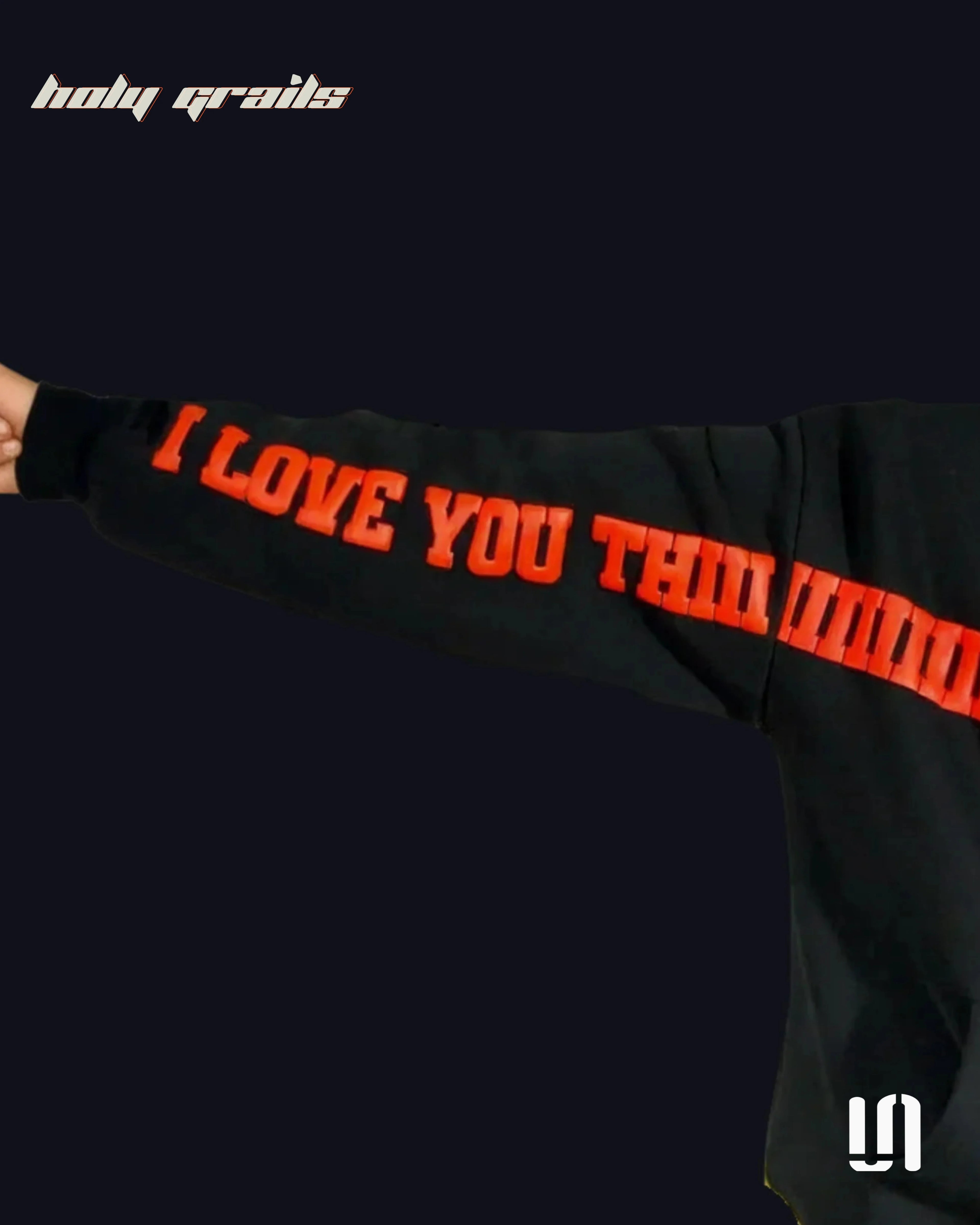 I Love You Thiiiiiis Much Black Hoodie HG x Sullitt
